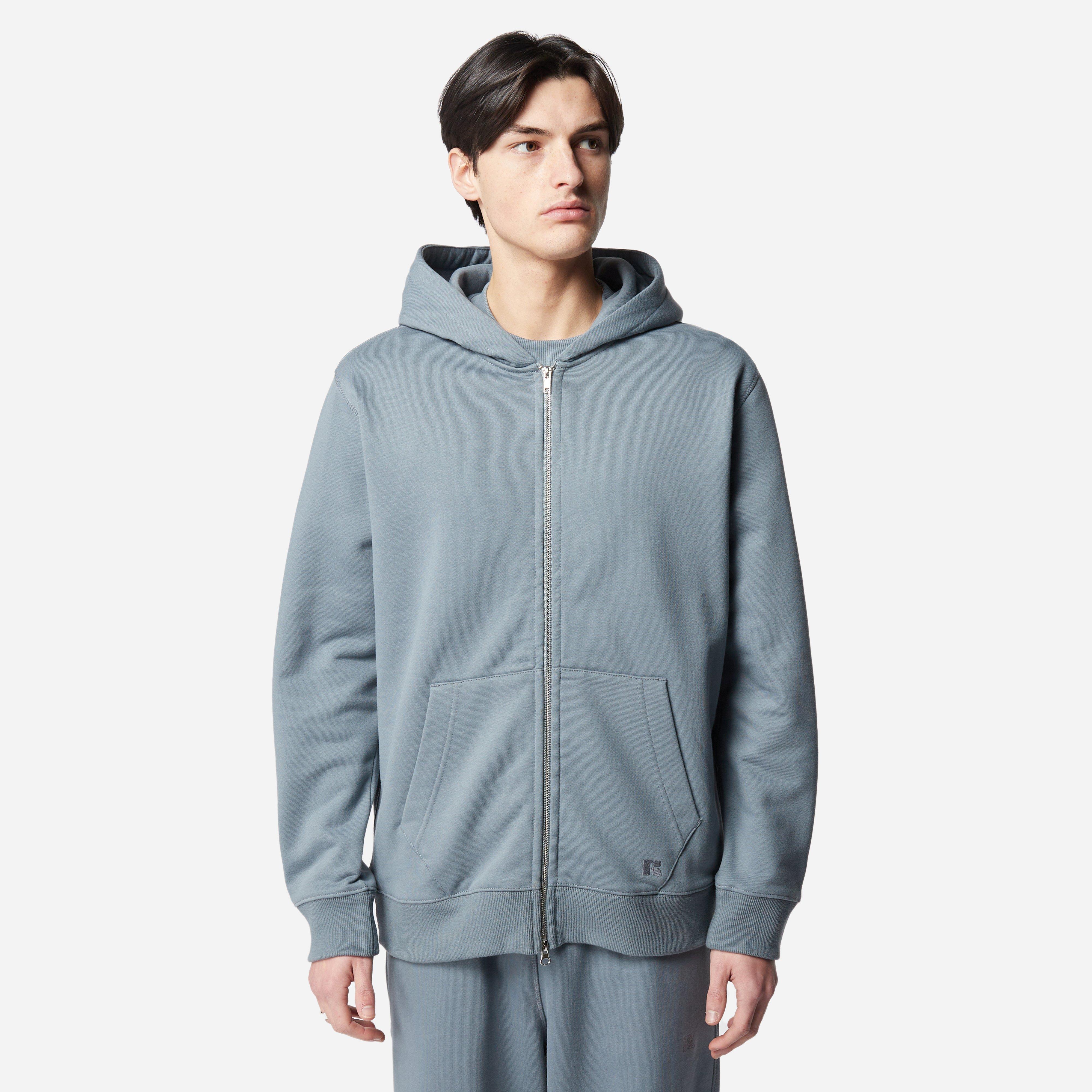 Blue Russell Athletic Zip Up Hoodie | HIP