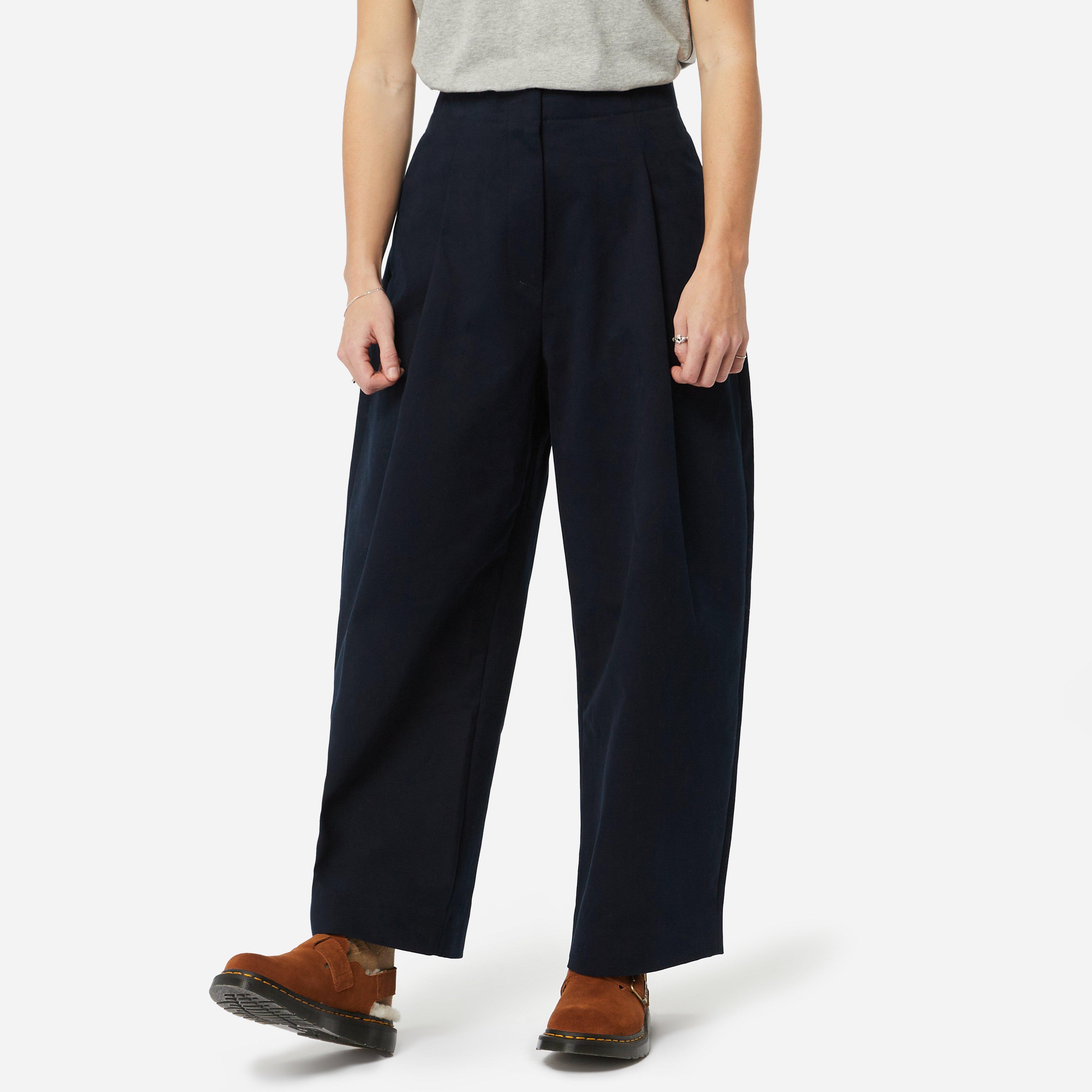 Navy Studio Nicholson Deep Pleated Volume Pant Women's | HIP