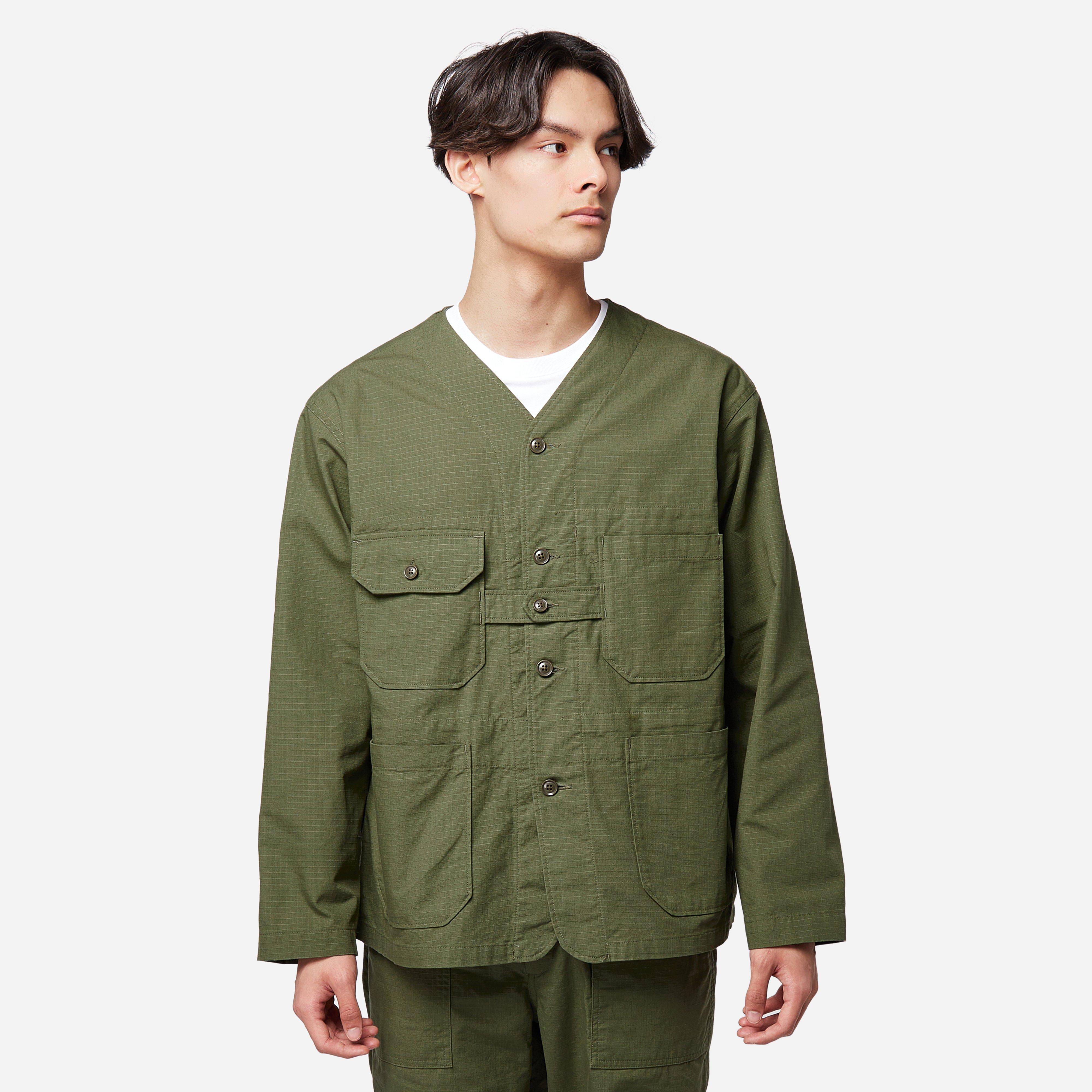 Green Engineered Garments Cotton Ripstop Cardigan Jacket | HIP