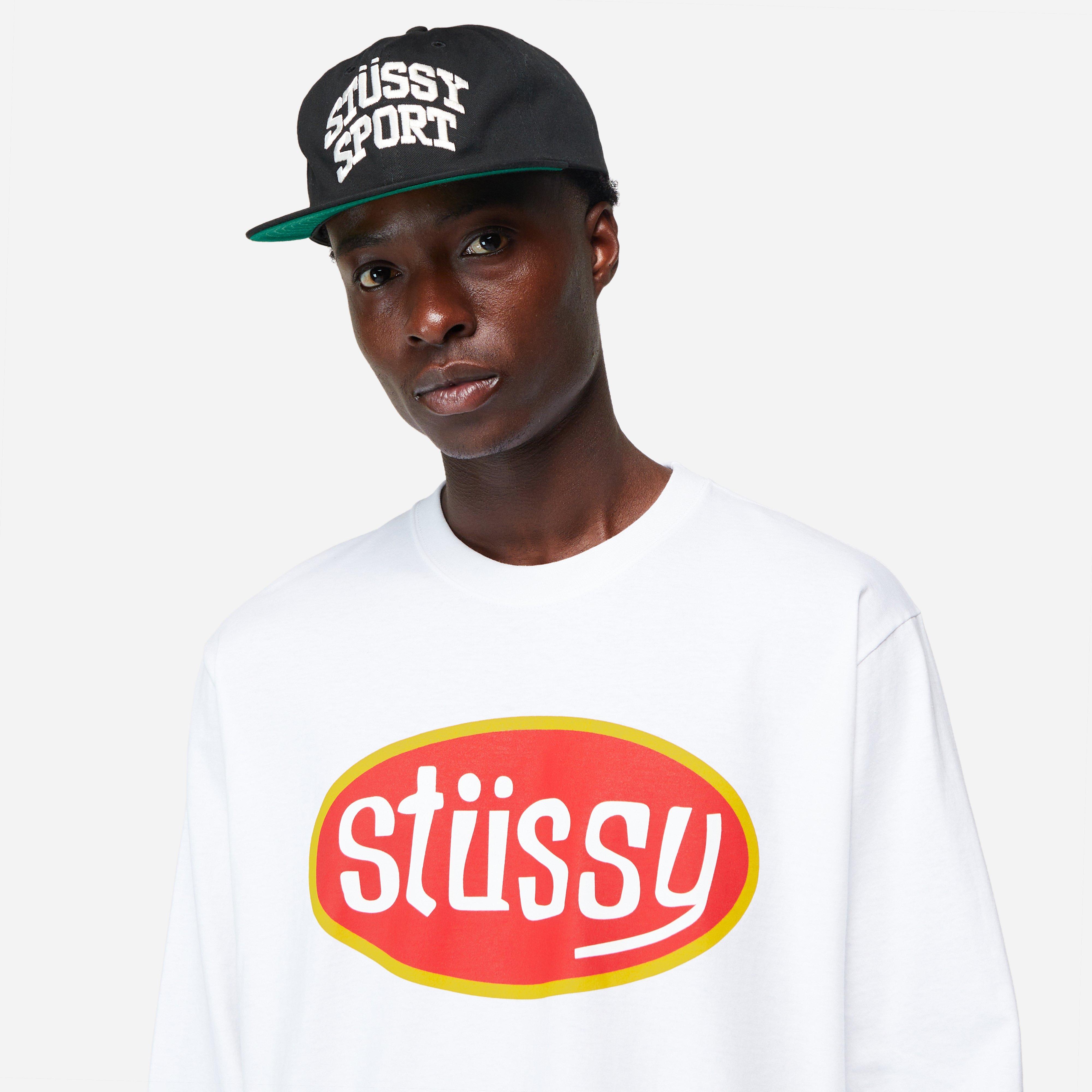 White Stussy Pitstop Long Sleeve T-Shirt | HIP