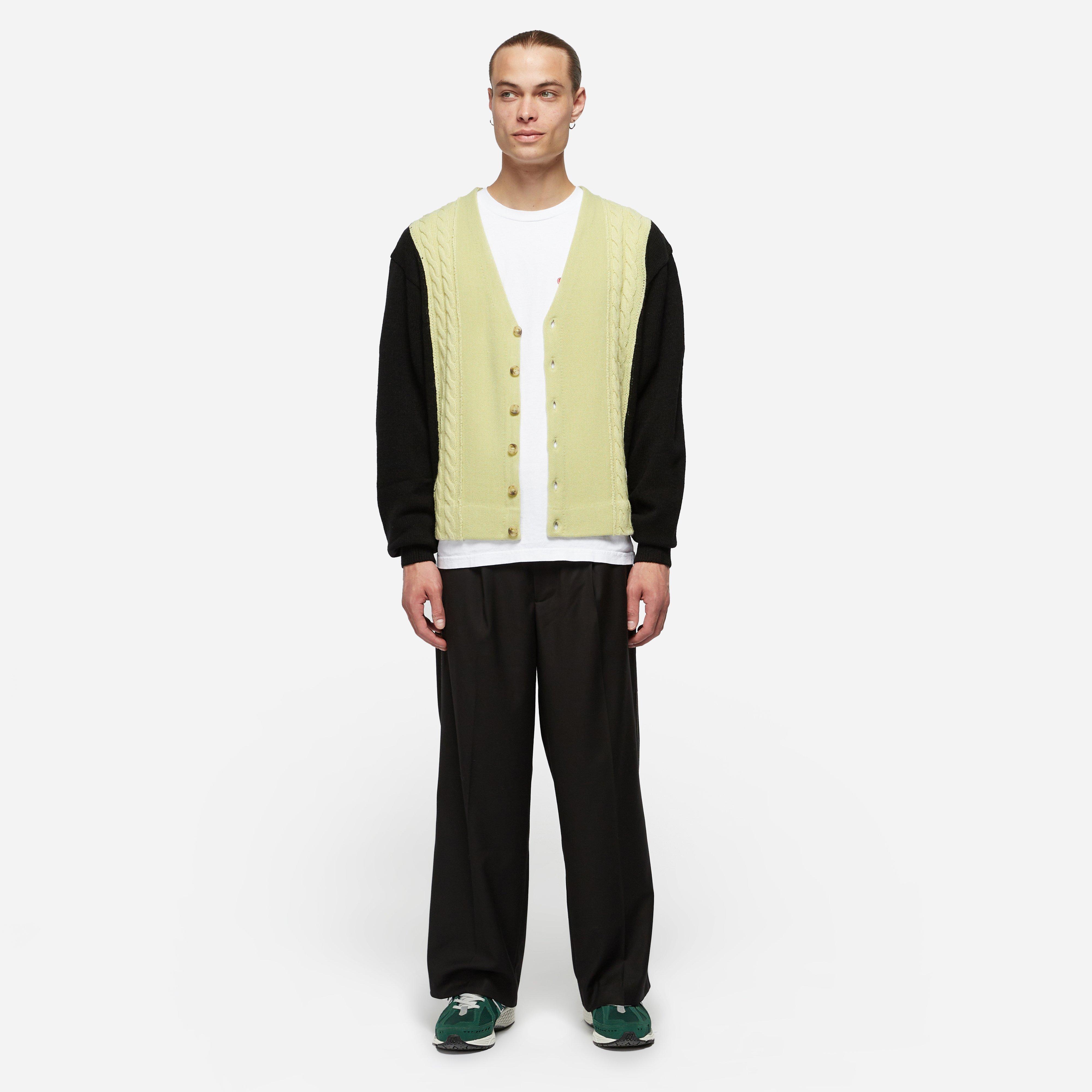 Awake NY Contrast Panel Wool Cardigan