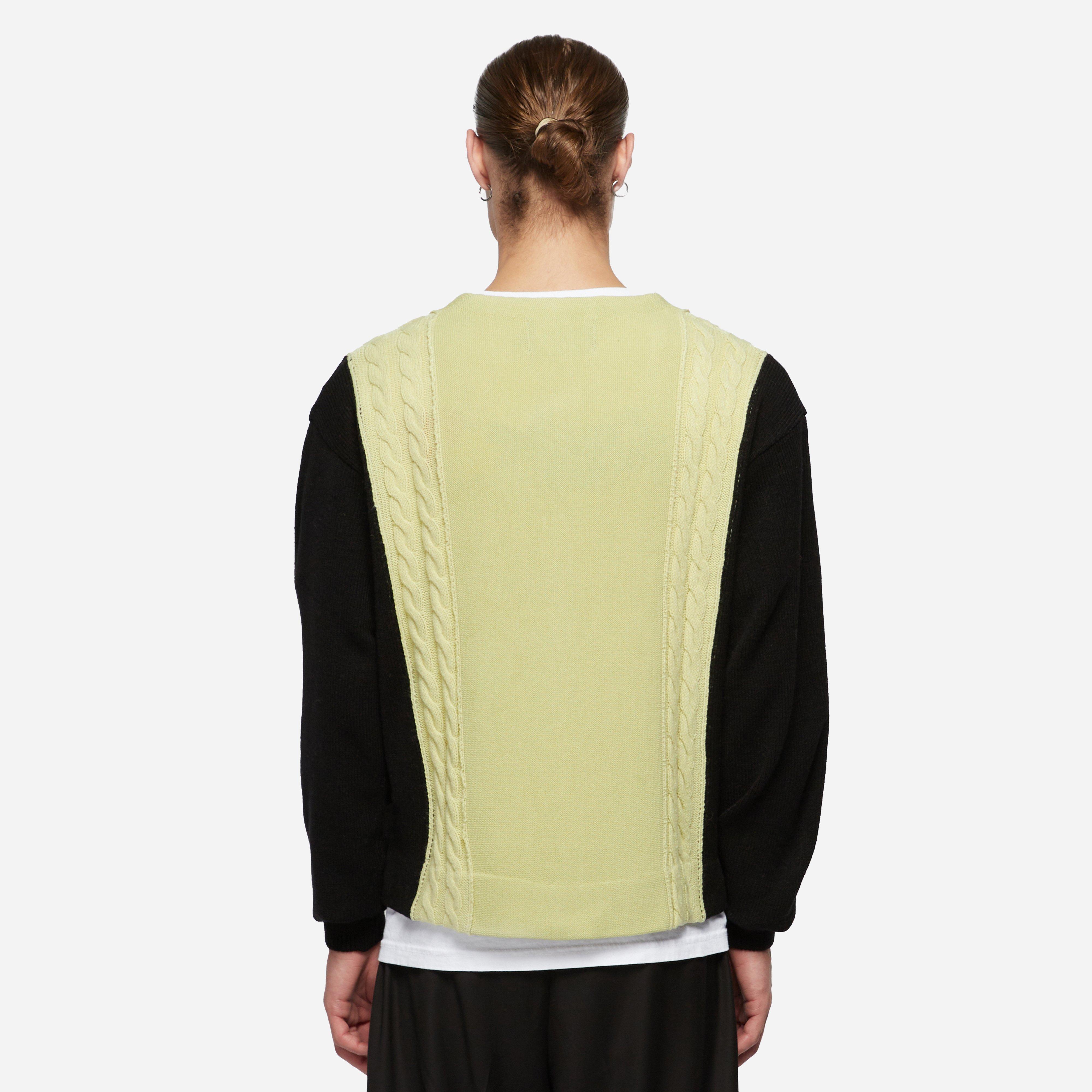 Awake NY Contrast Panel Wool Cardigan