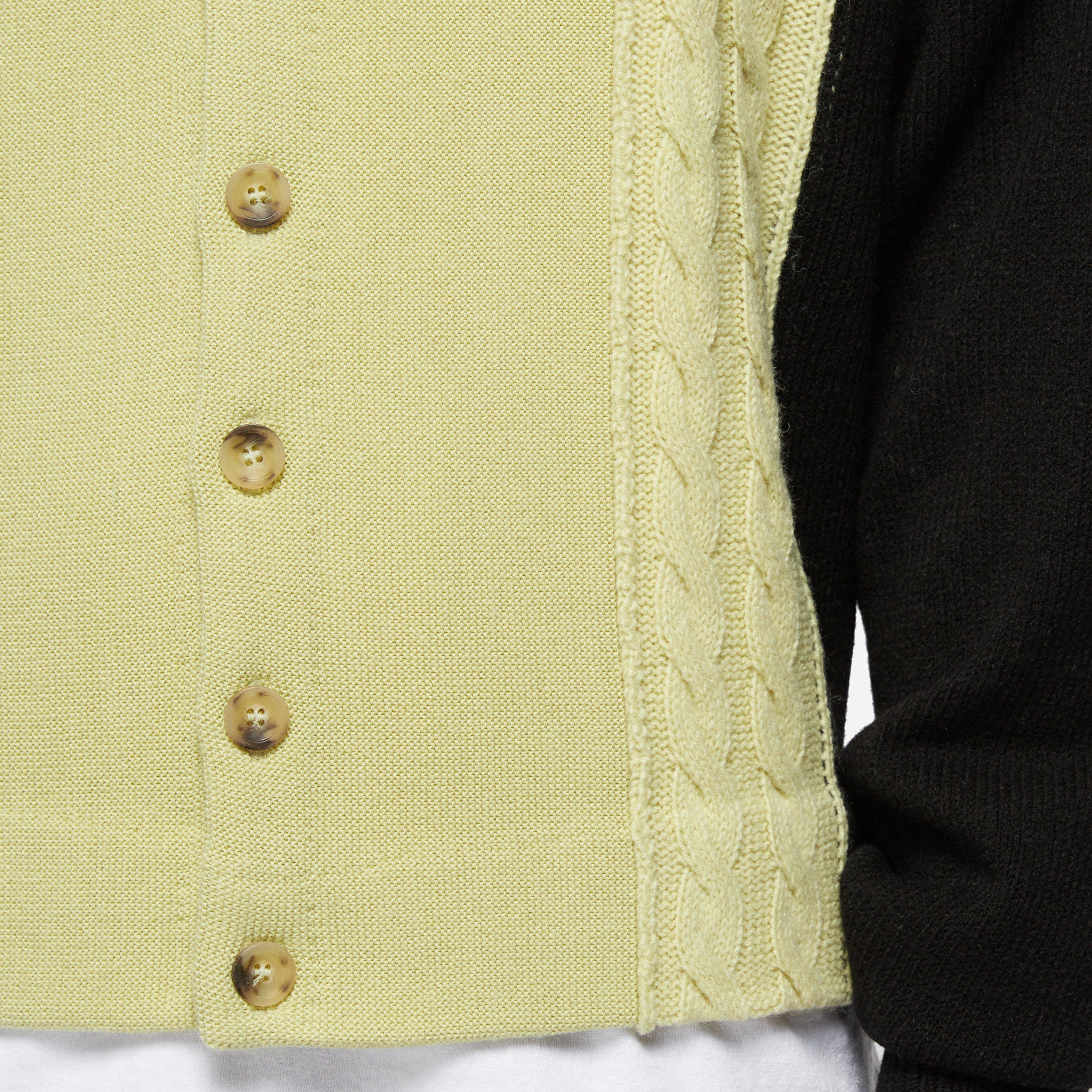 Awake NY Contrast Panel Wool Cardigan