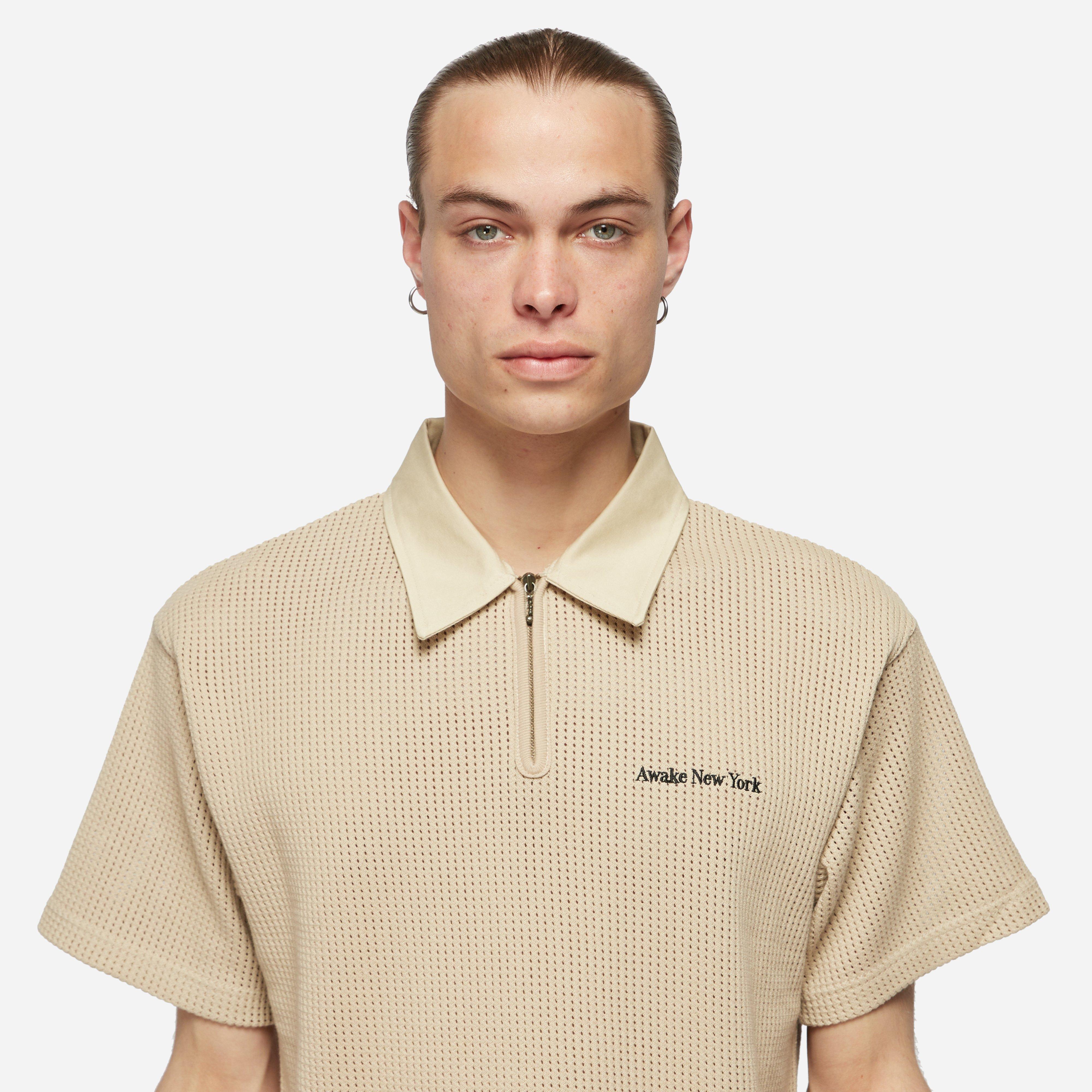 Awake NY Open Knit Polo Shirt