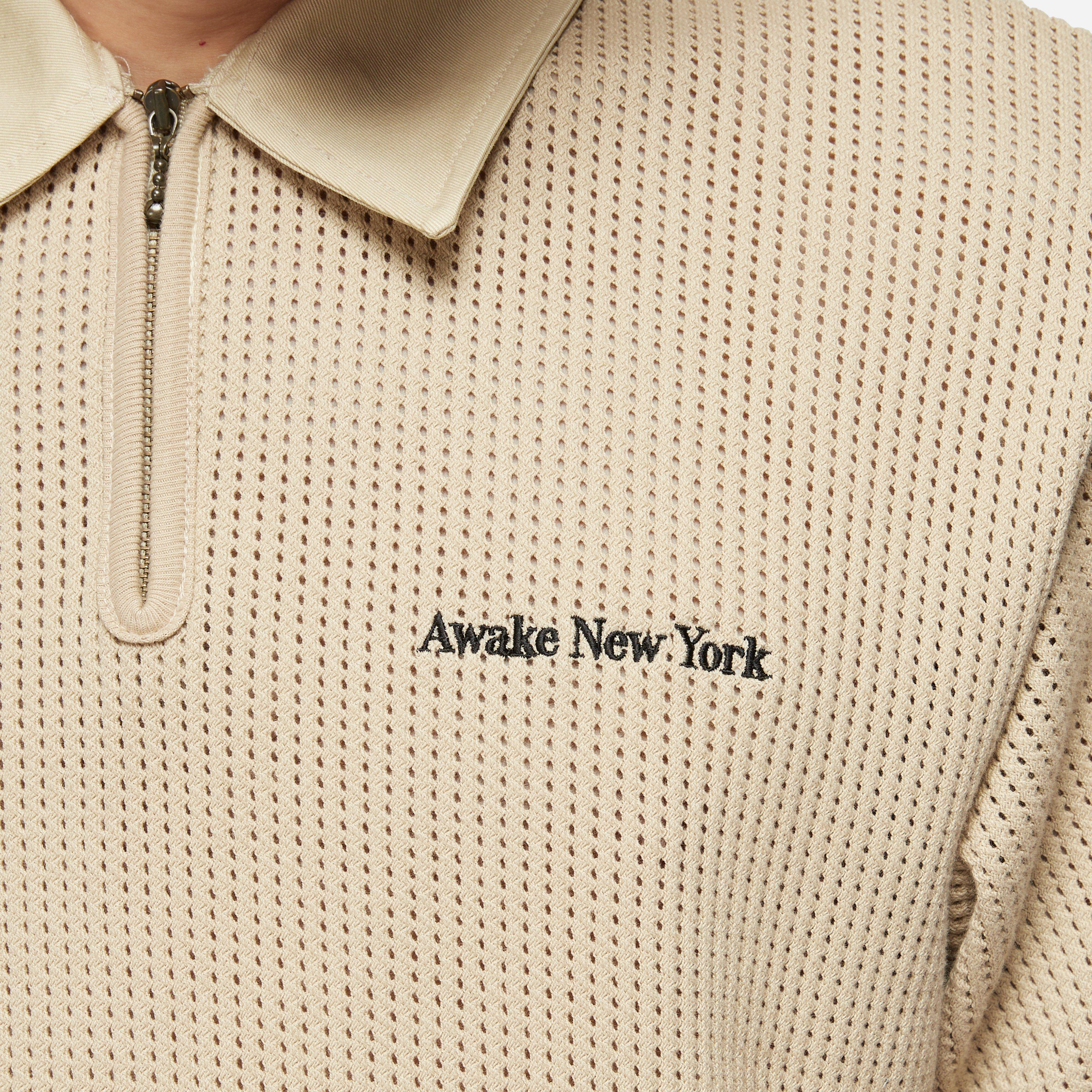 Awake NY Open Knit Polo Shirt