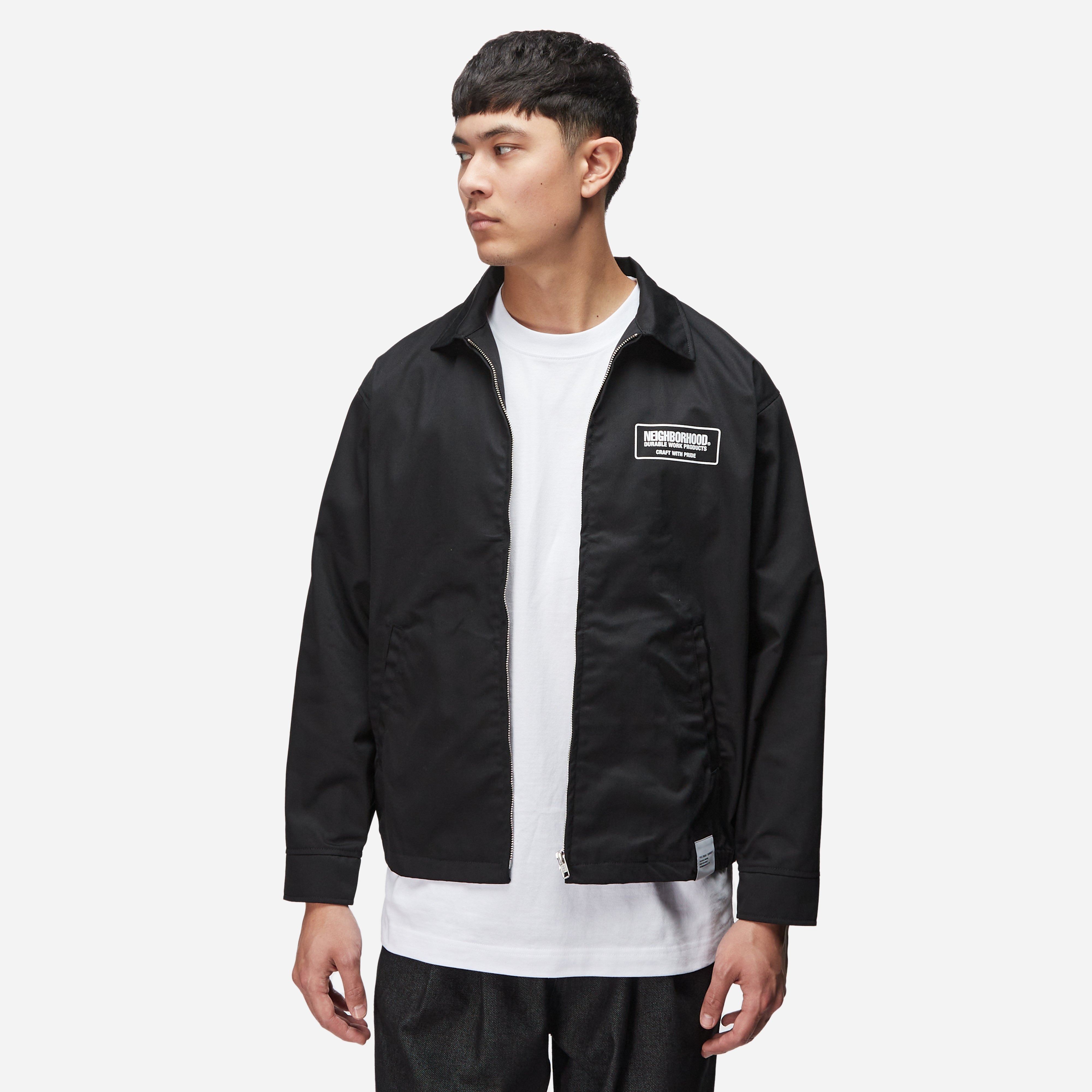 Black Neighborhood Zip Work Jacket | HIP