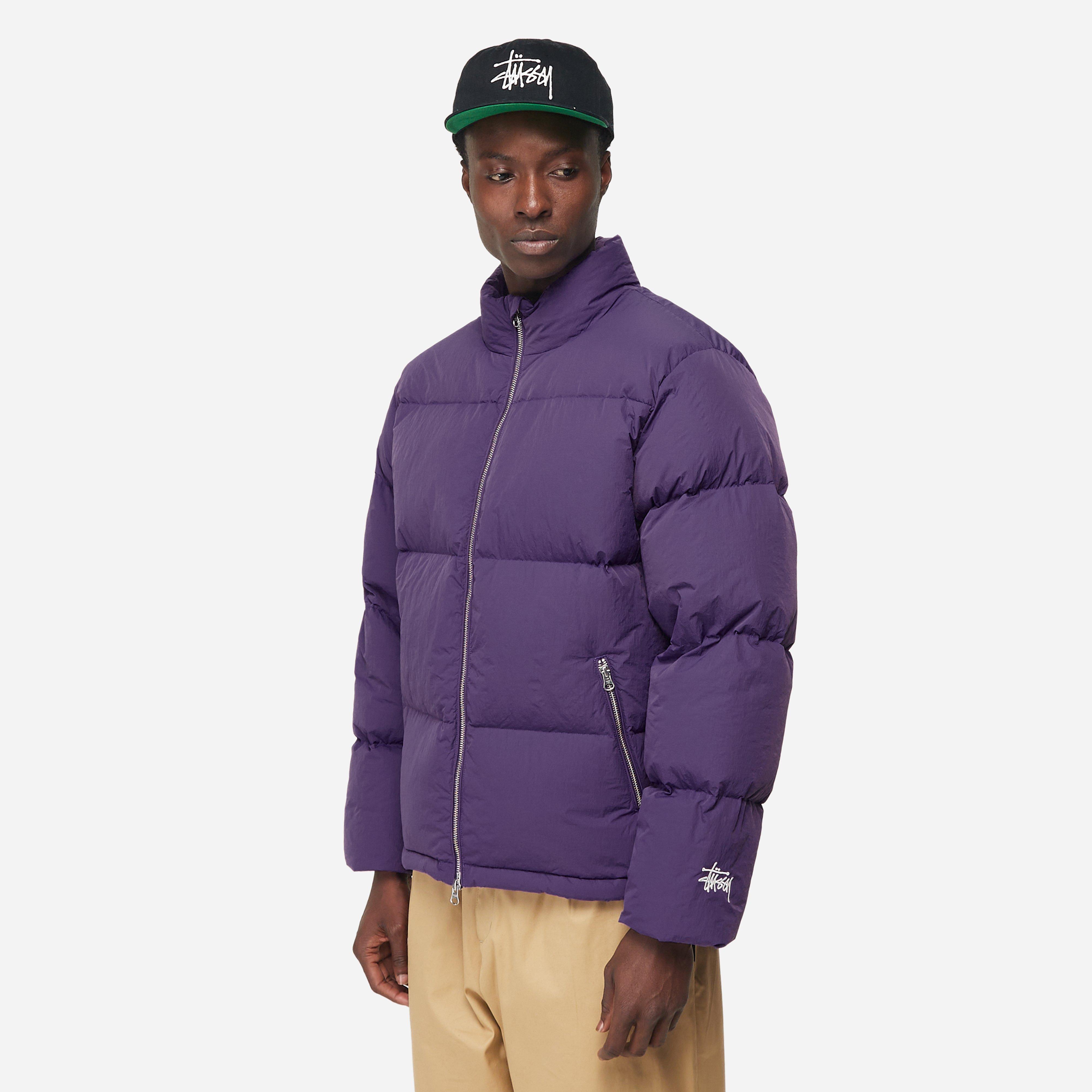 Purple Stussy Nylon Down Puffer Jacket | HIP