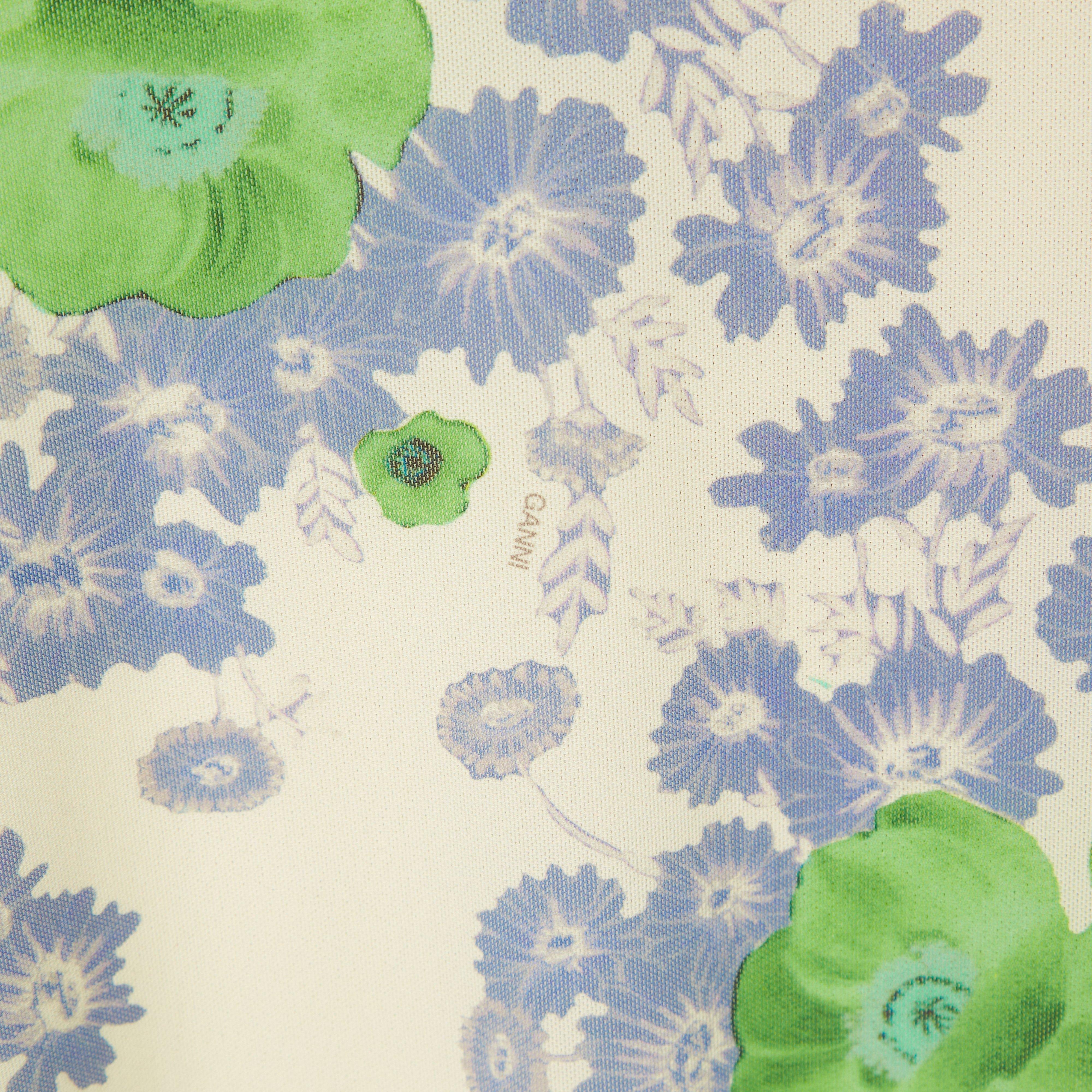 GANNI Mesh Mesh Puff Sleeves Long Dress Women's