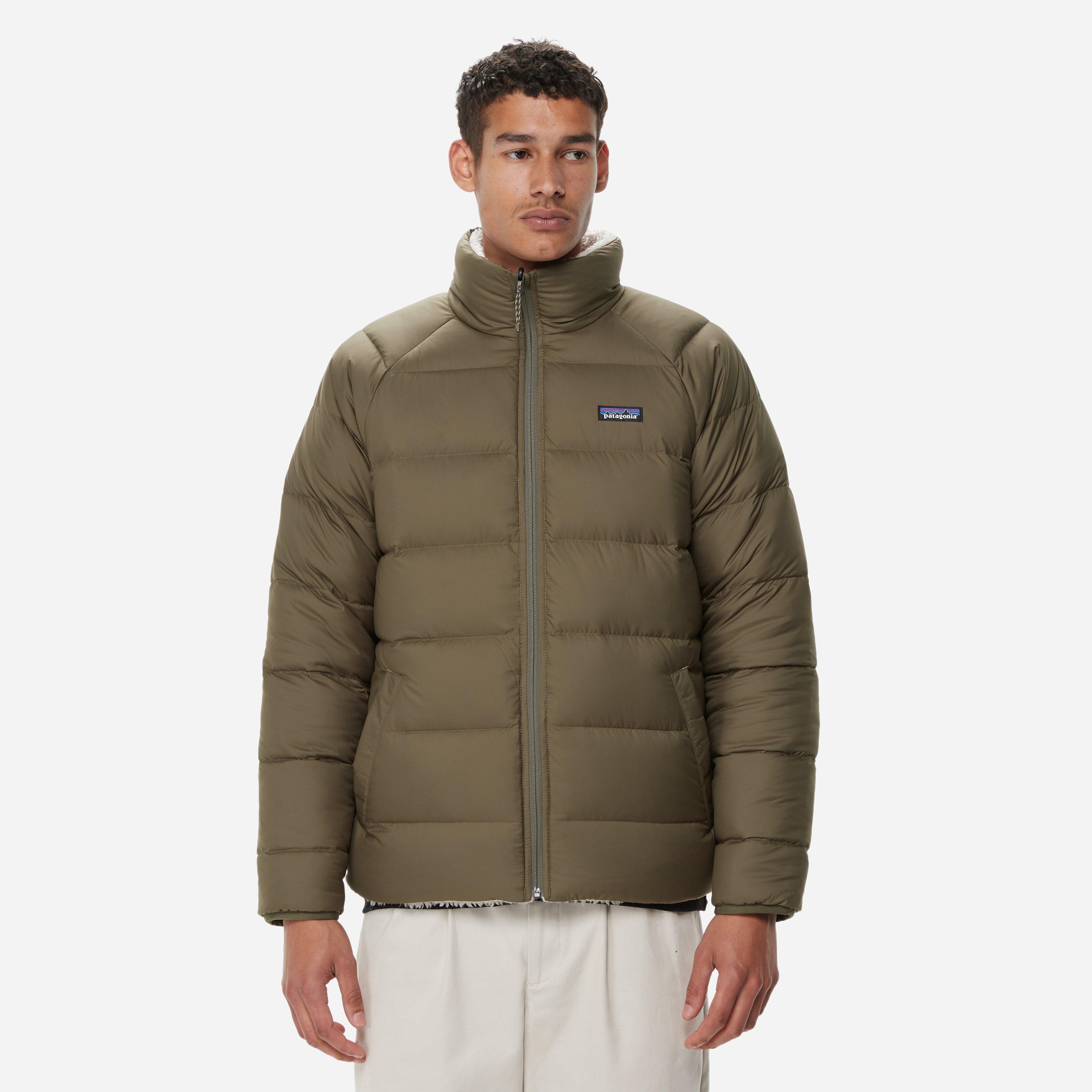 Green Patagonia Reversible Silent Down Fleece Jacket | HIP