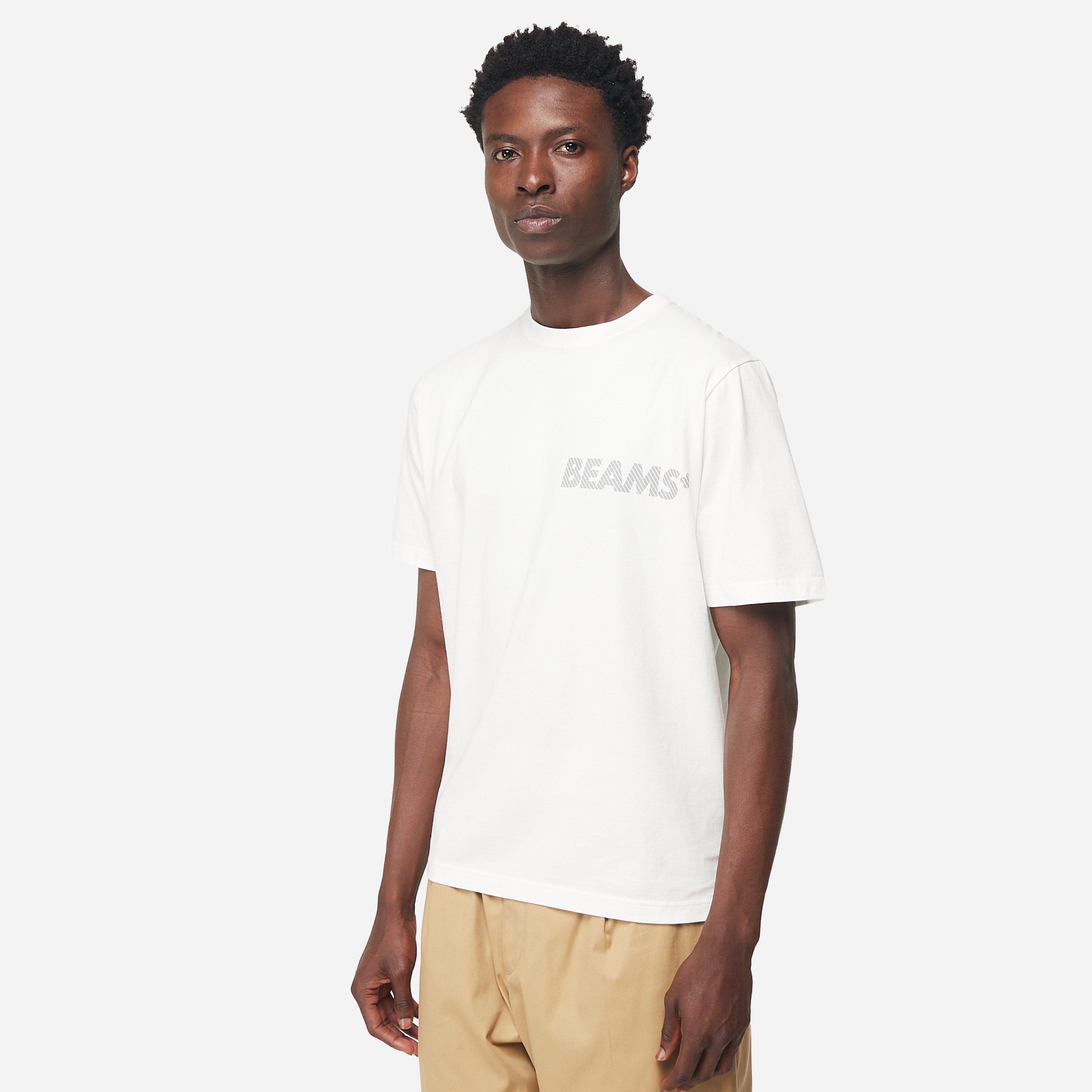 Beams Plus x HIP Reflective Logo Print T-Shirt