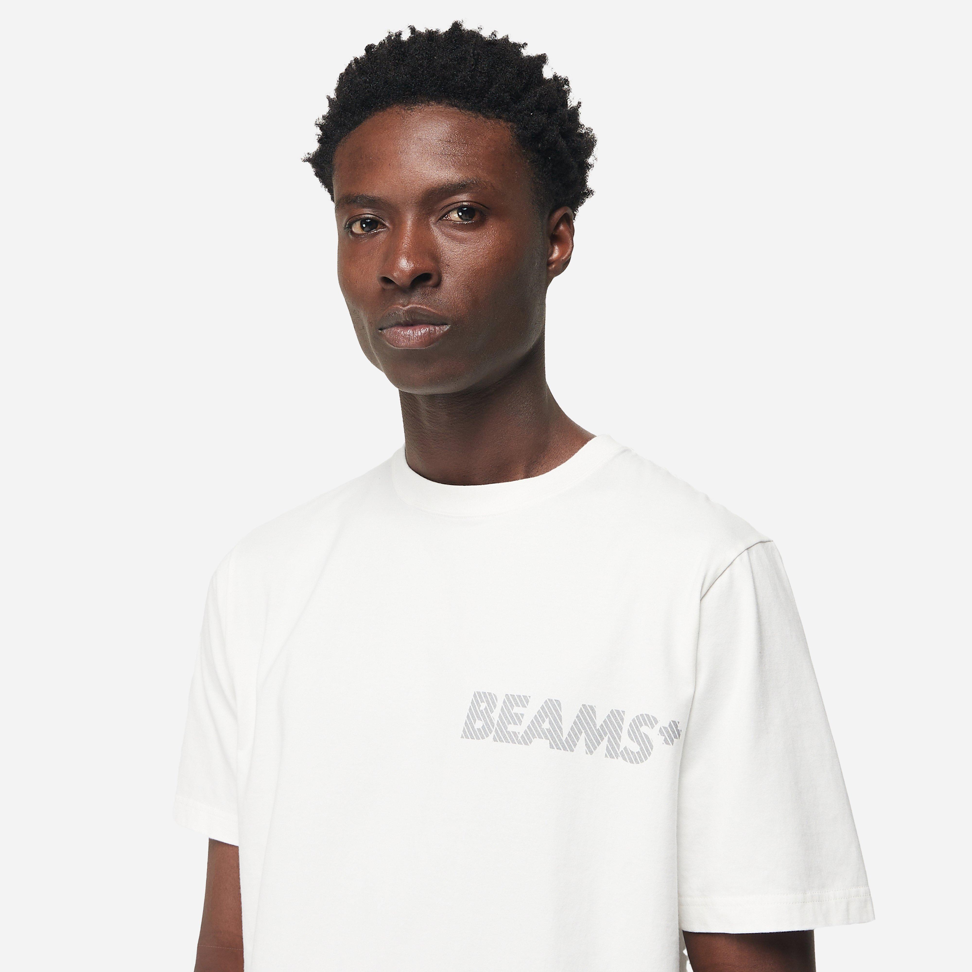 Beams Plus x HIP Reflective Logo Print T-Shirt