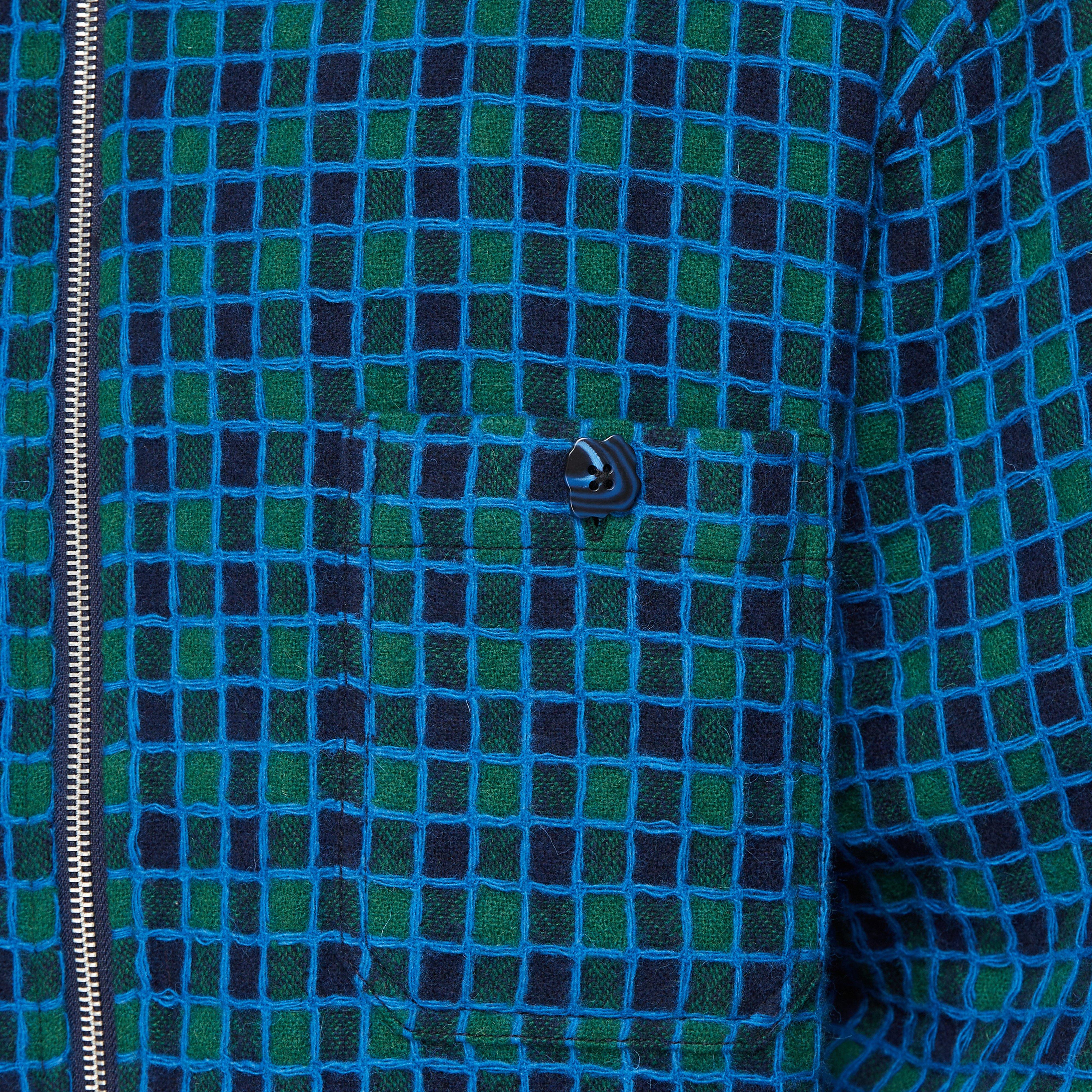Brain Dead Check Mate Flannel Zip Shirt
