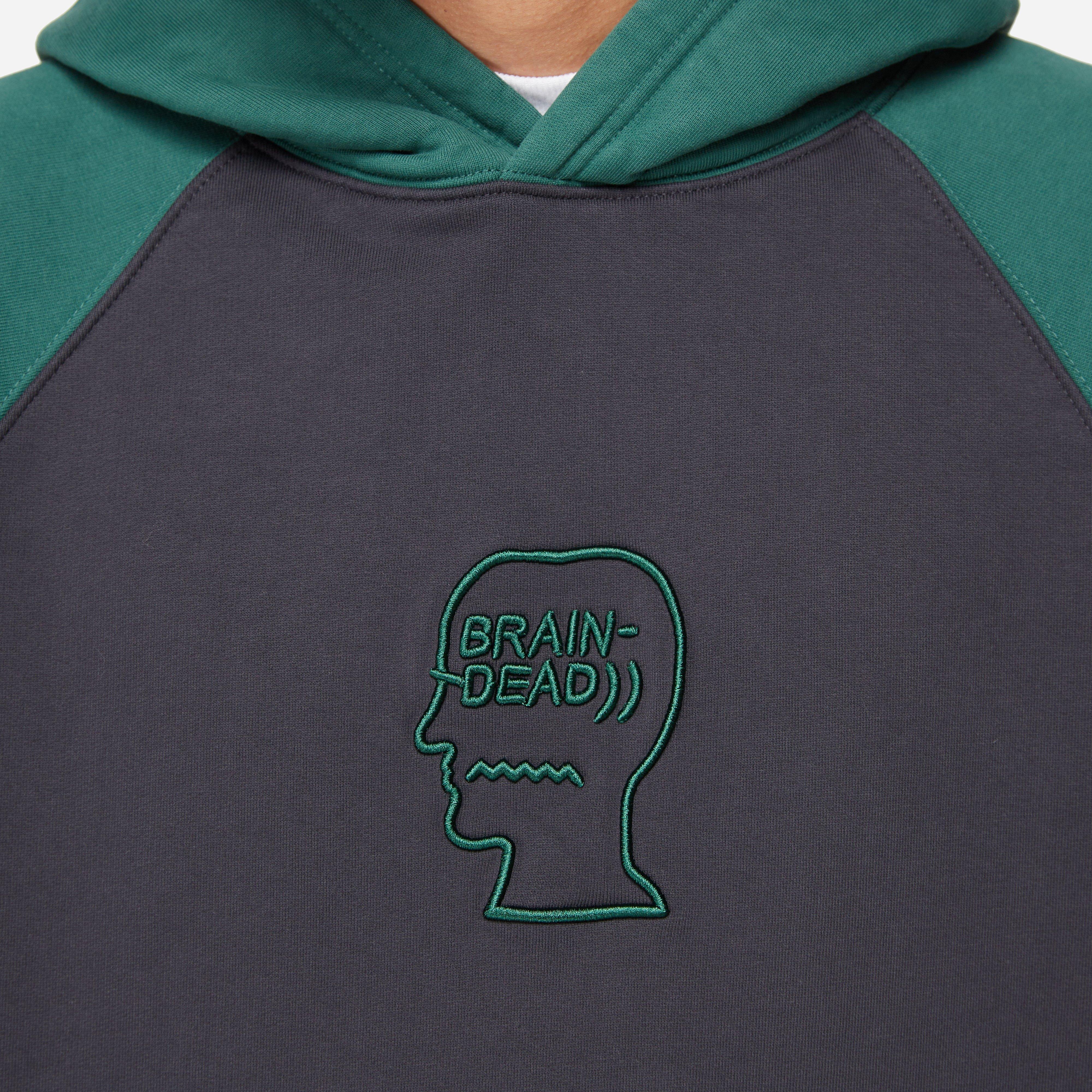 Brain Dead Logo Head Raglan Hoodie