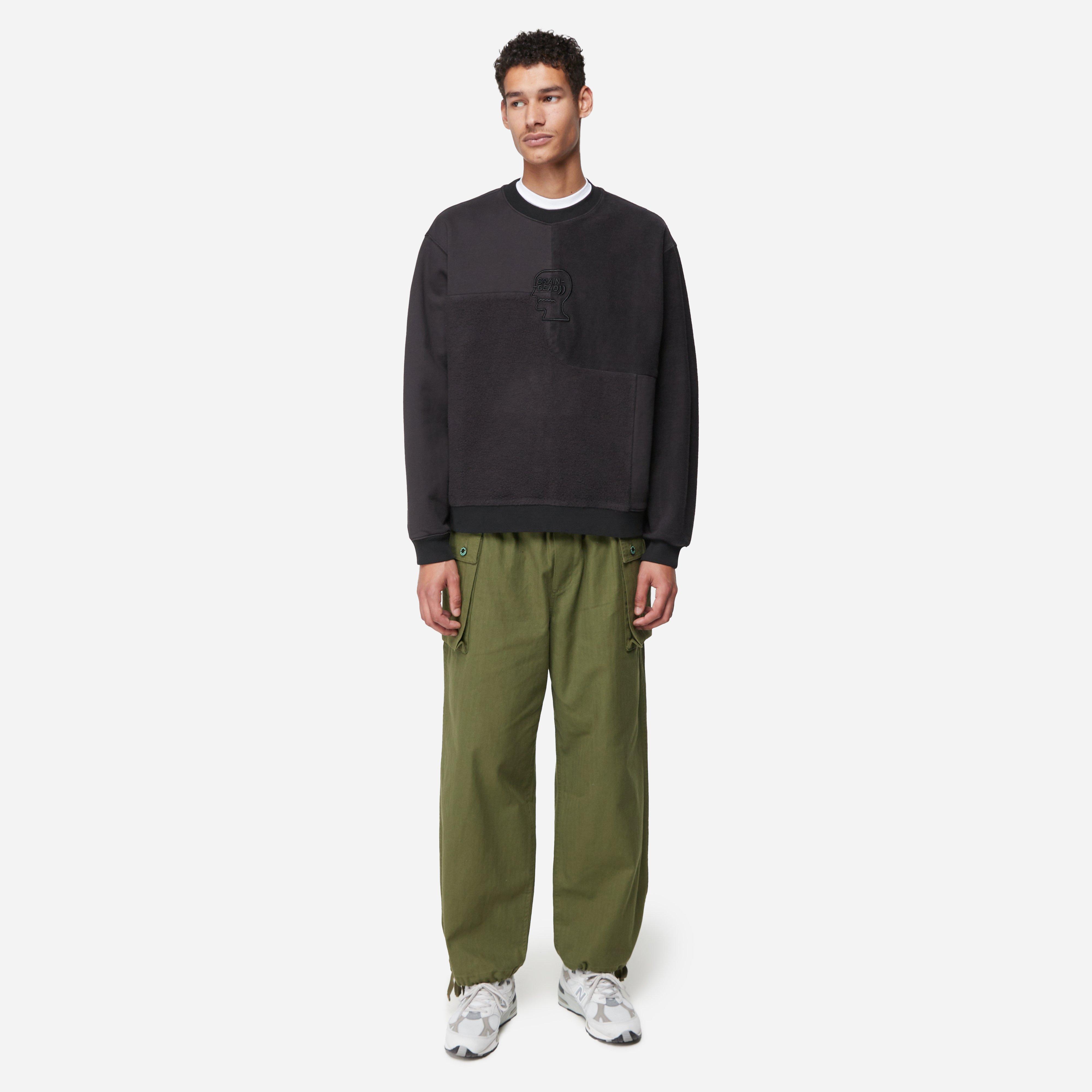 Brain Dead Panelled Logo Head Sweatshirt