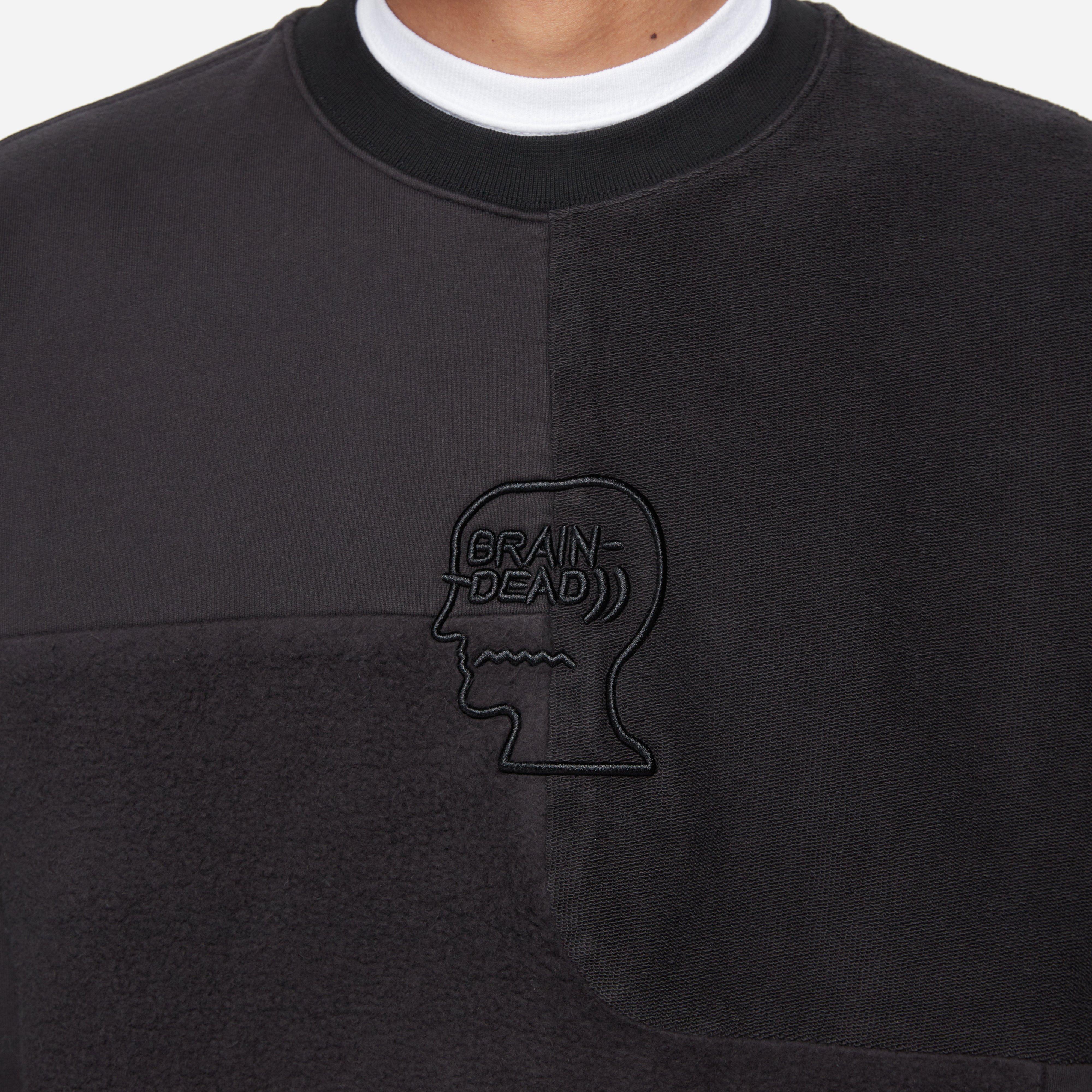 Brain Dead Panelled Logo Head Sweatshirt