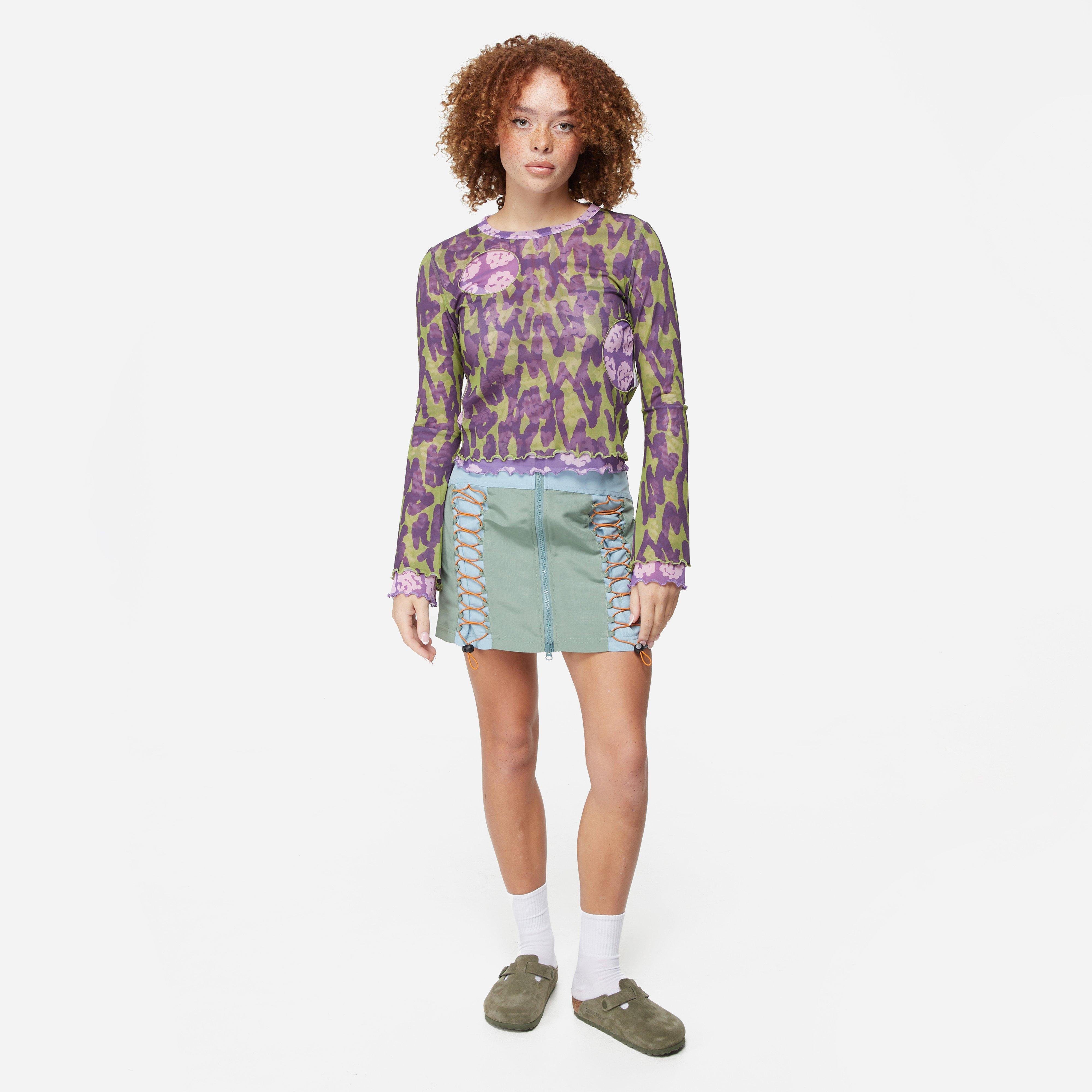 Brain Dead Yumiko Mesh Long Sleeve Top Women's