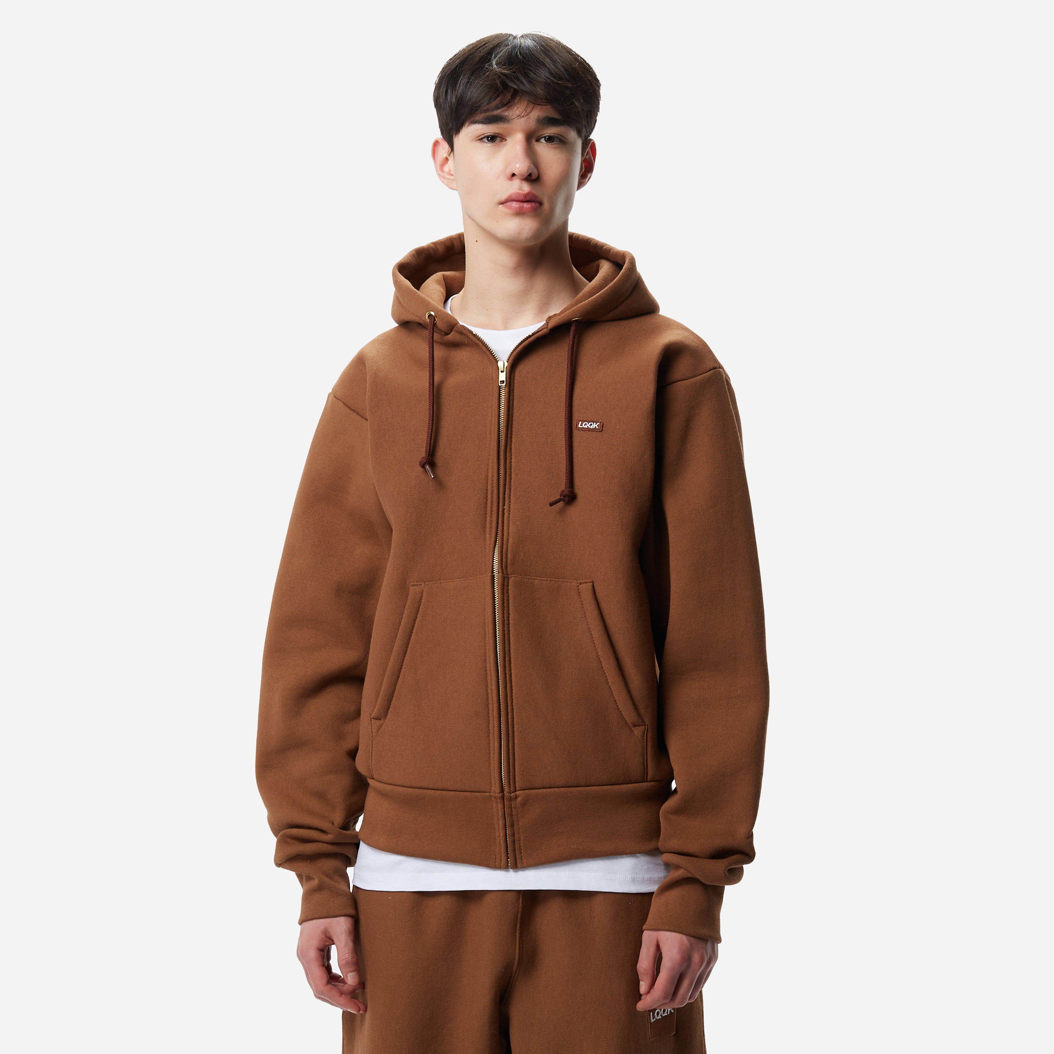 Brown LQQK Studio Signature Zip Hoodie | HIP