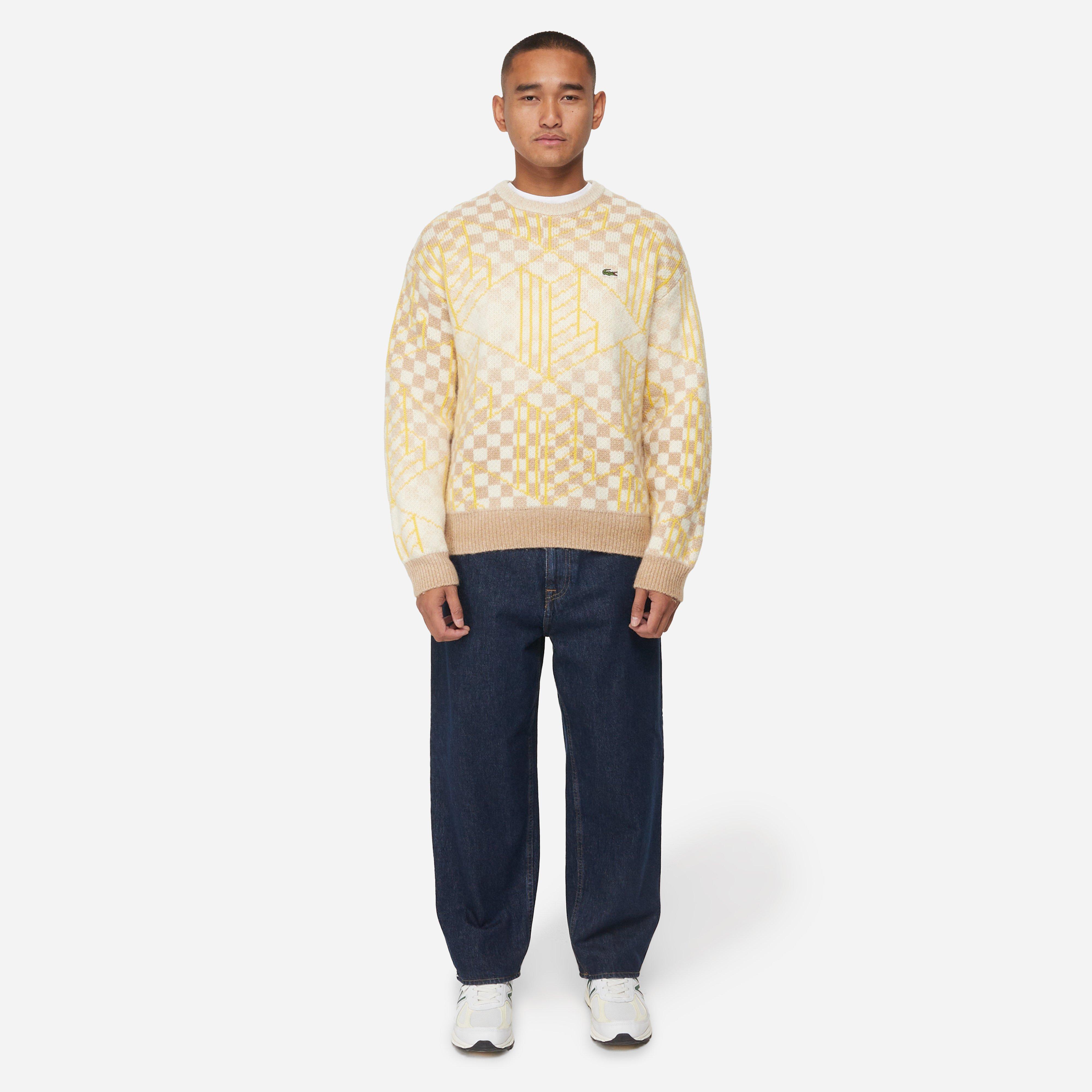 Lacoste Jacquard Checkerboard Sweater