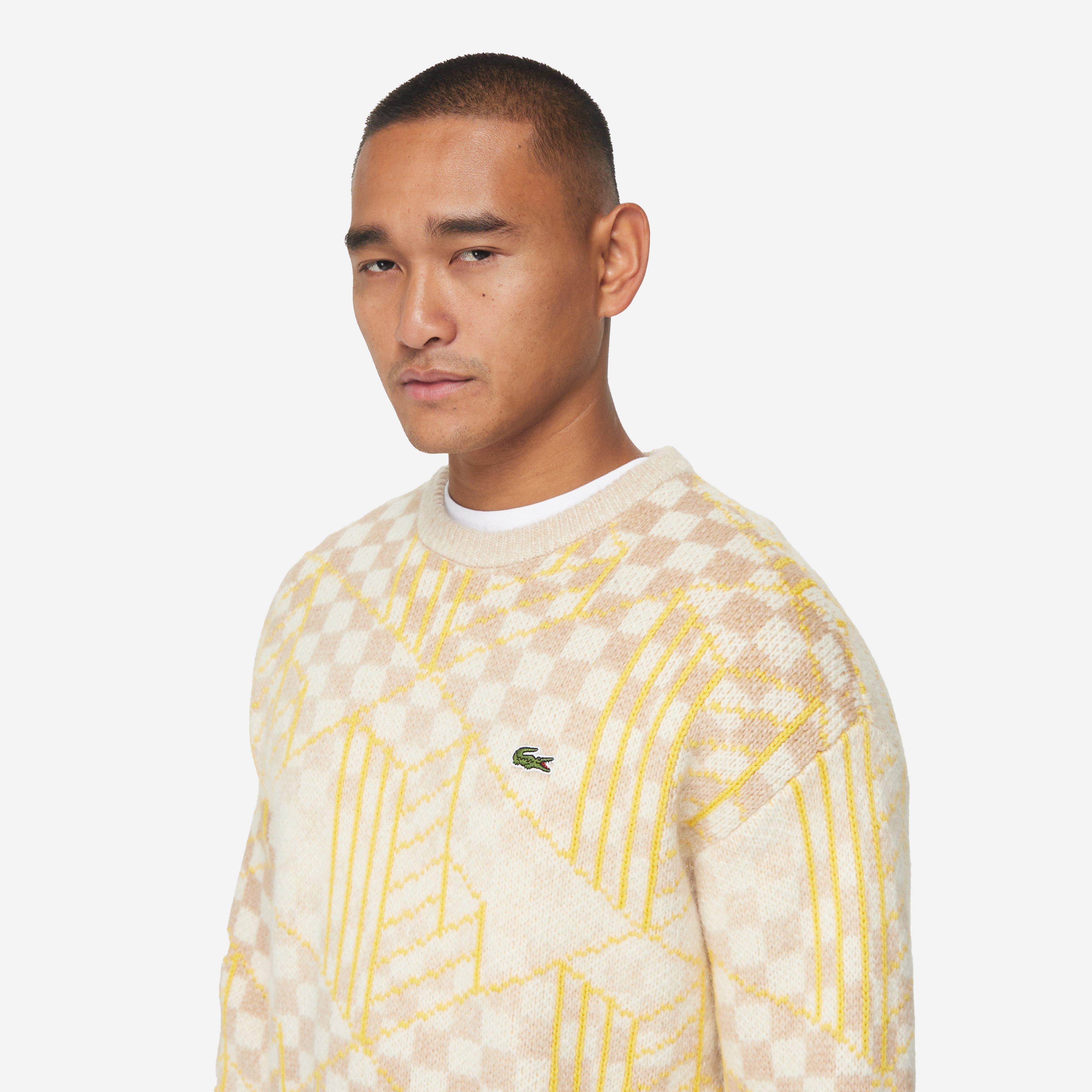 Lacoste Jacquard Checkerboard Sweater
