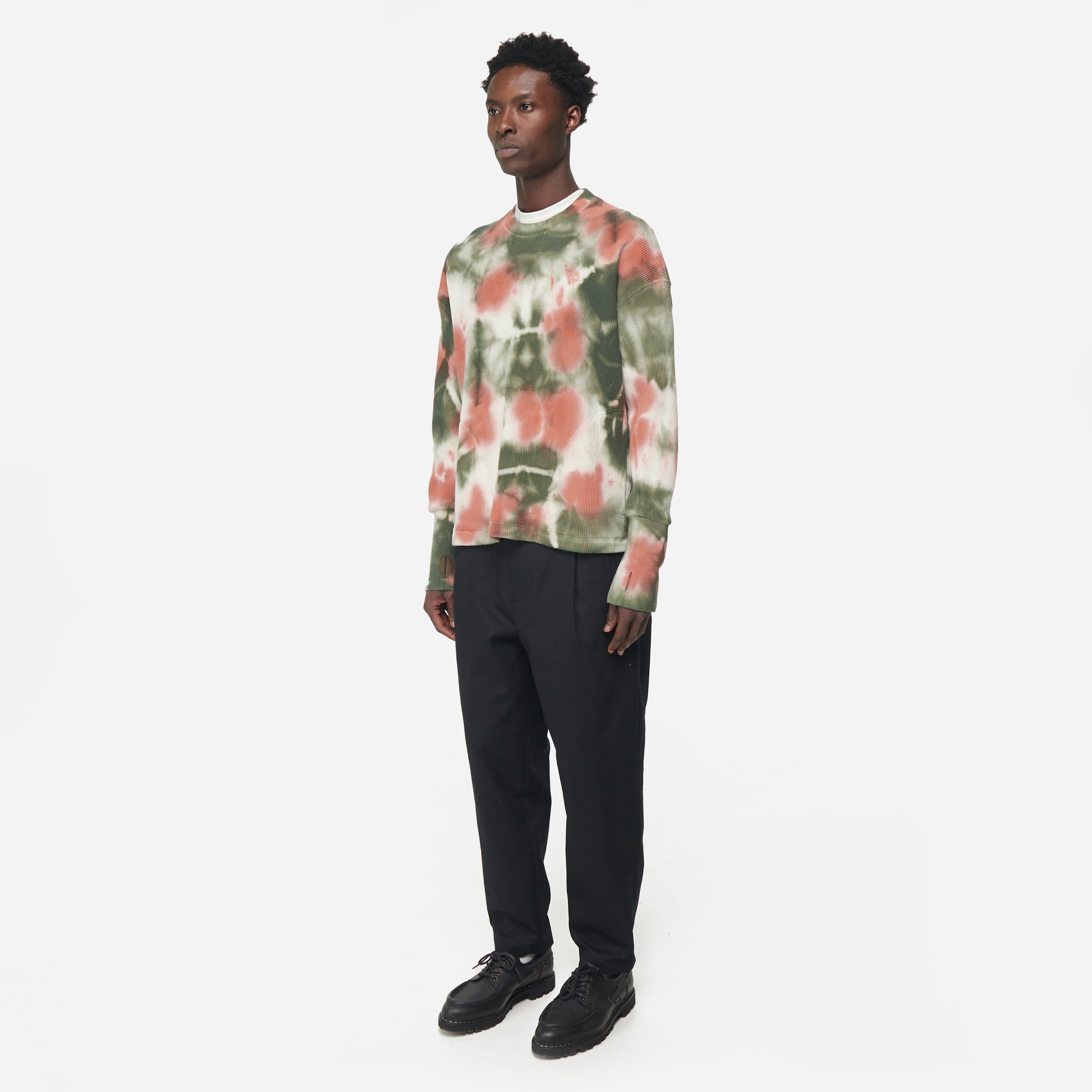 Nicholas Daley Tie-Dye Ribbed Knit Sweatshirt
