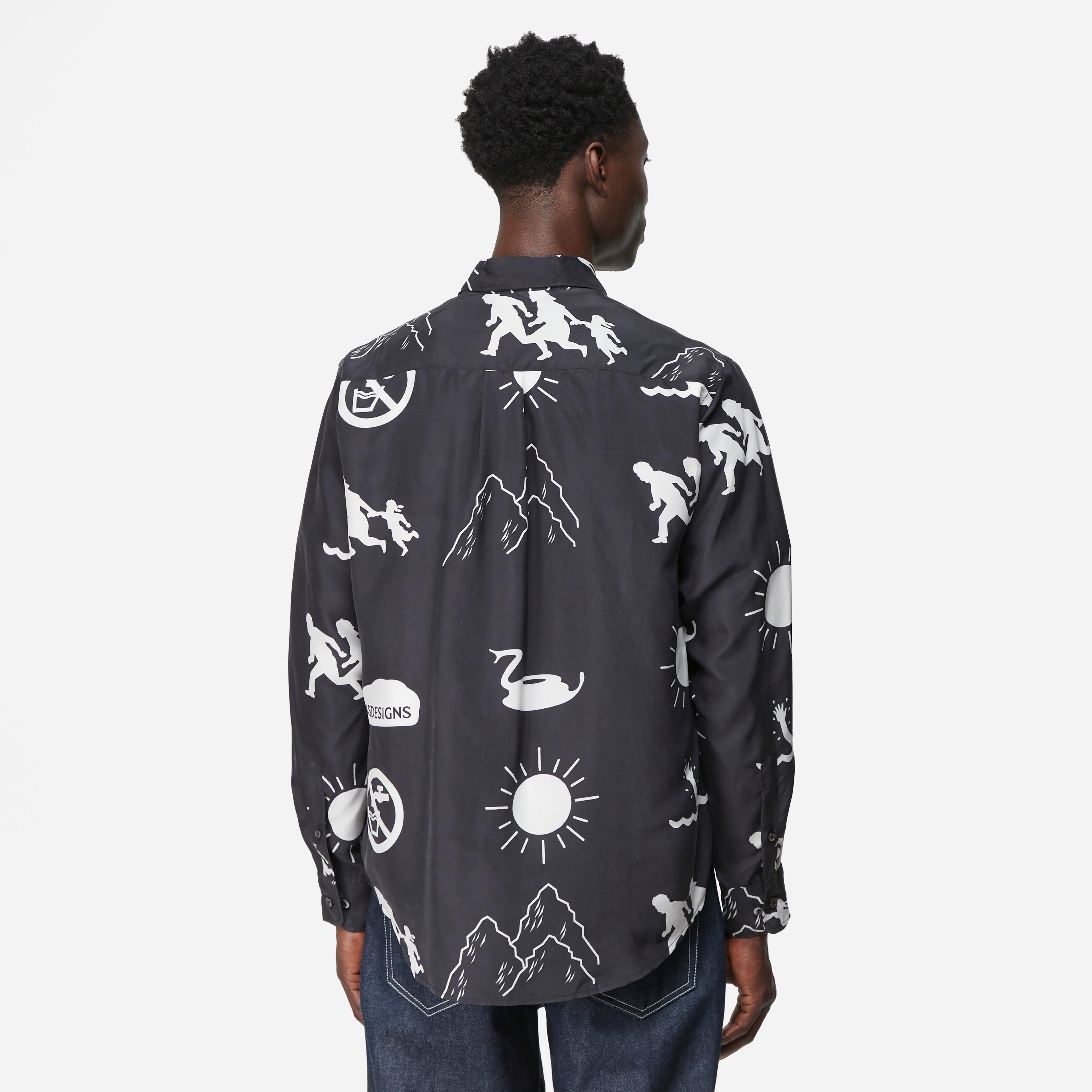 4SDESIGNS SCARF BD SHIRT SILK