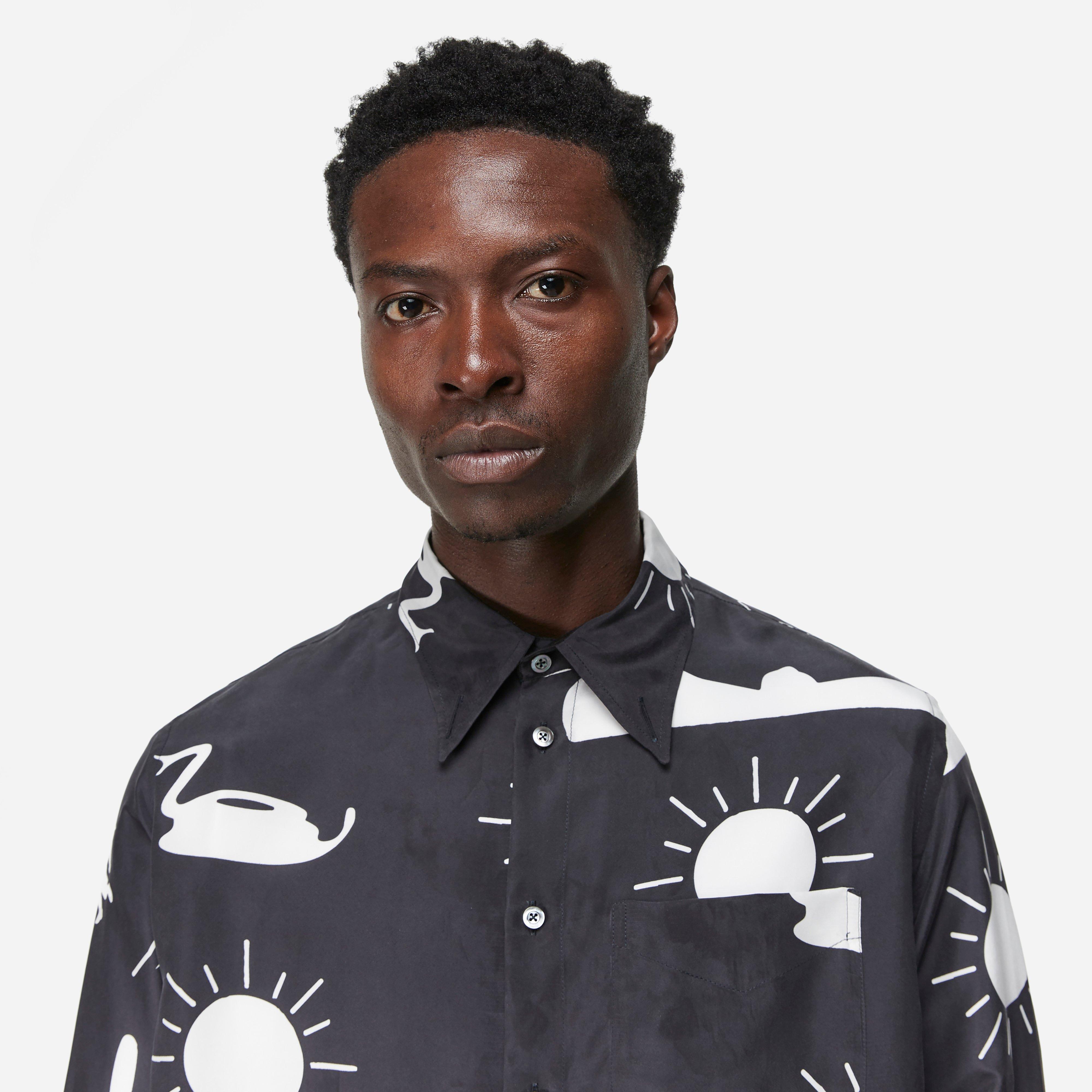 4SDESIGNS SCARF BD SHIRT SILK