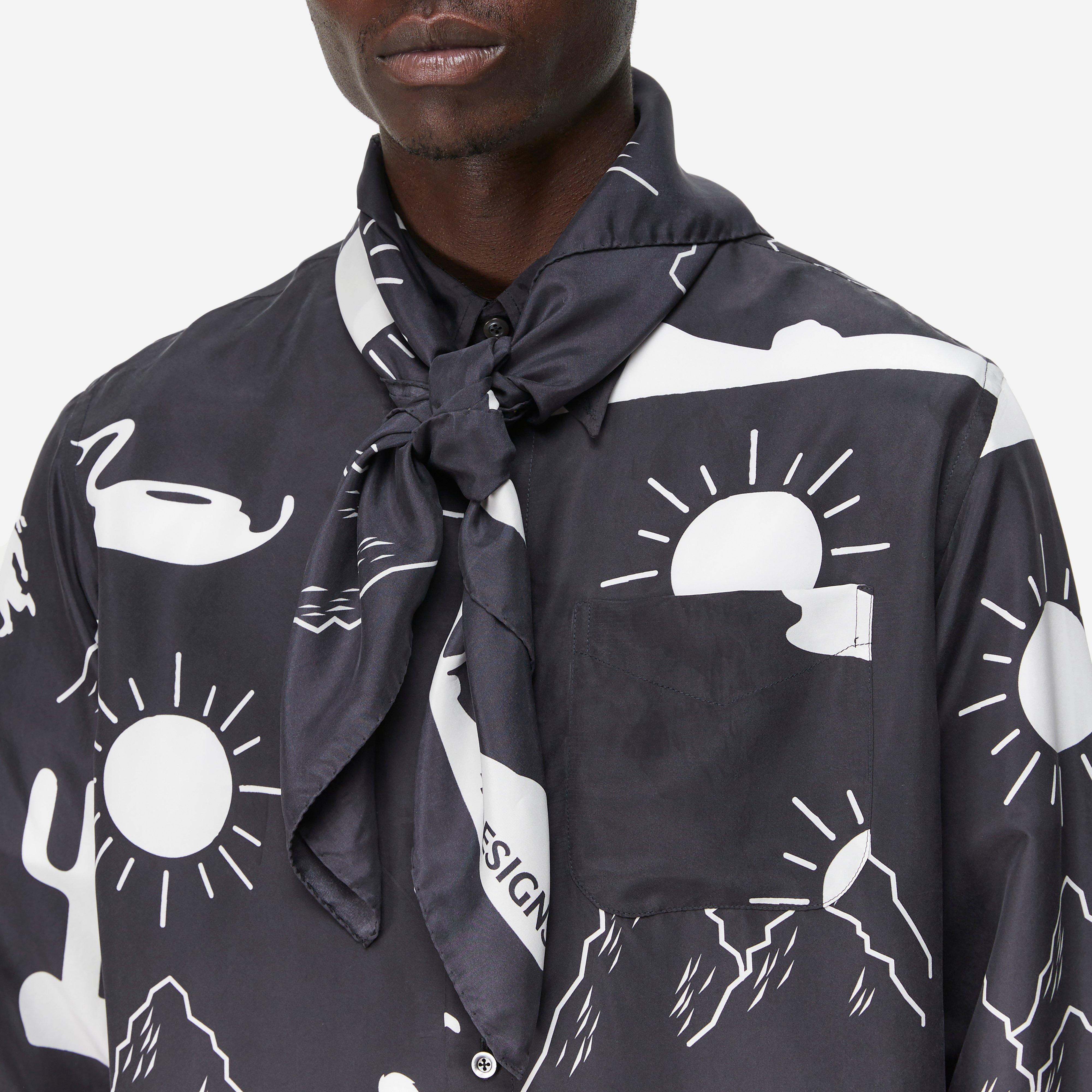 4SDESIGNS SCARF BD SHIRT SILK