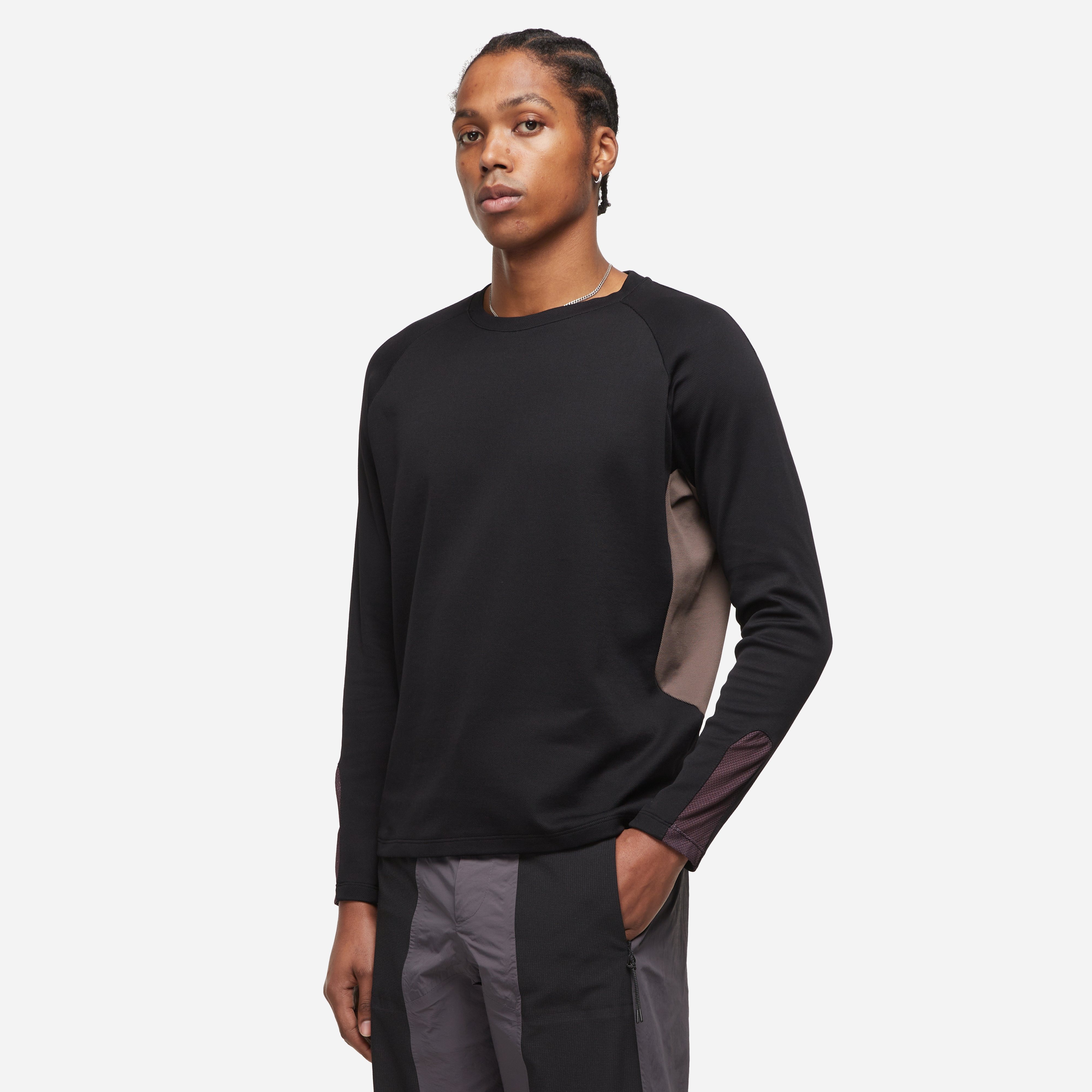 Black J.L-A.L Tricot Thermal Long Sleeve T-Shirt | HIP