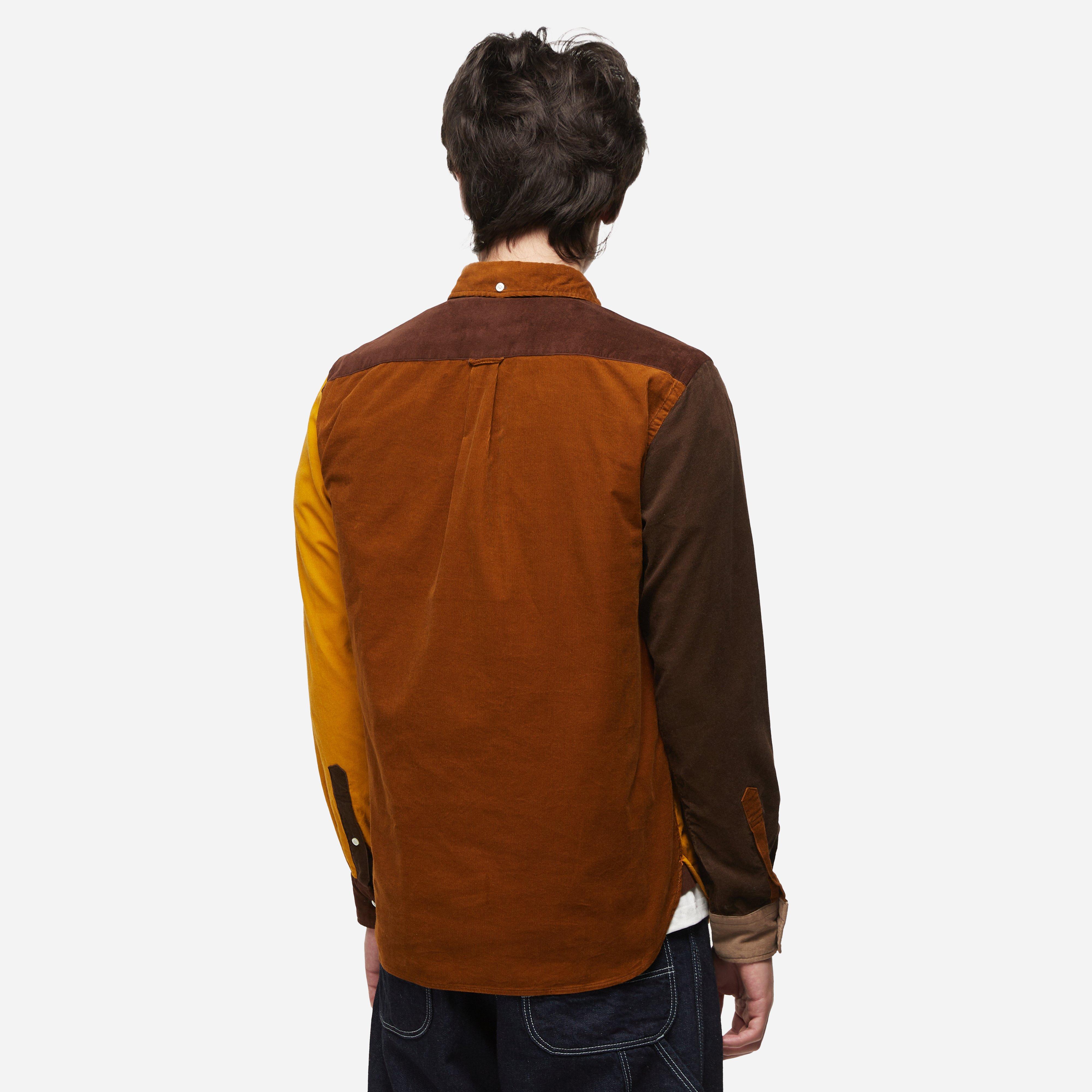 Beams Plus Cord Panel Button Down Shirt