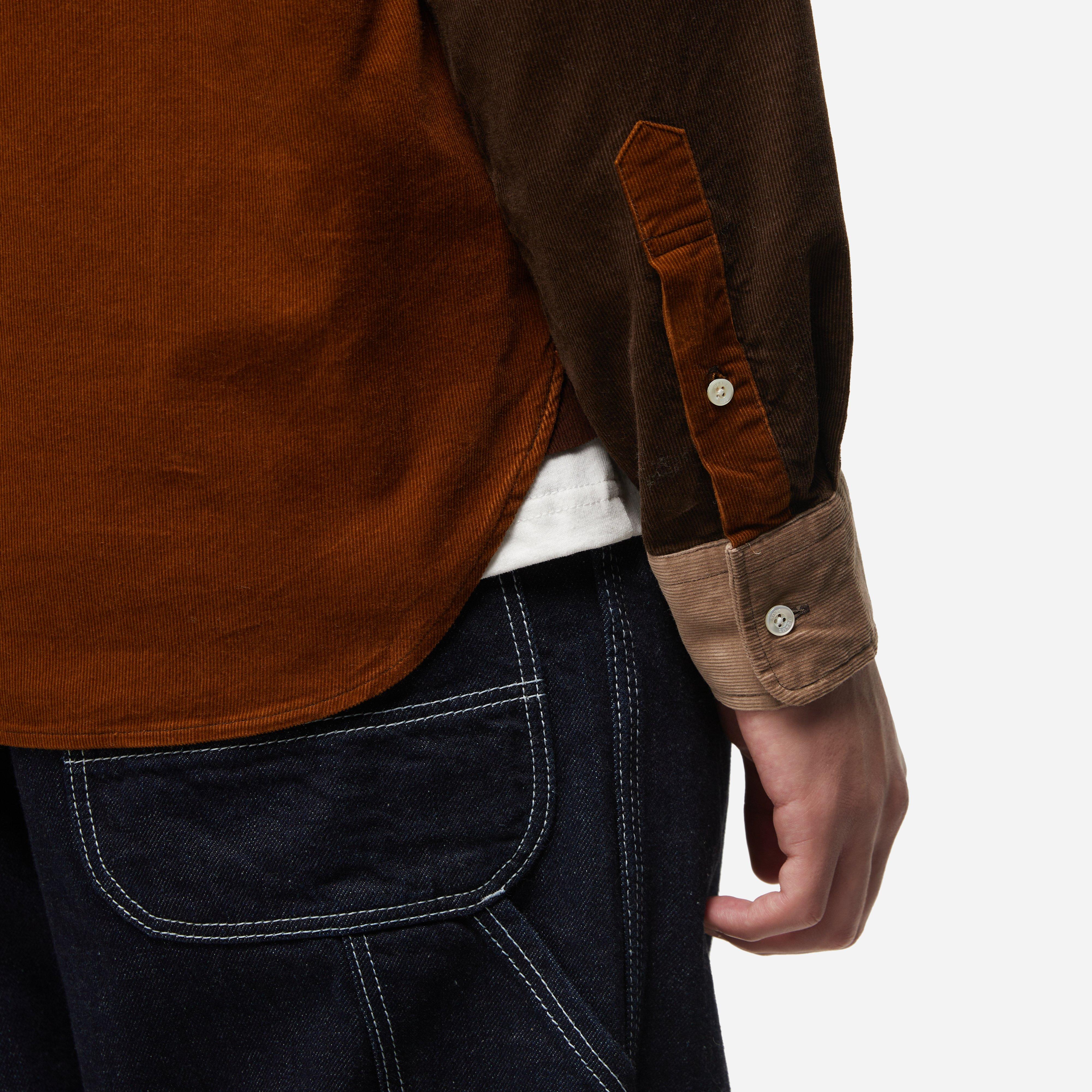 Beams Plus Cord Panel Button Down Shirt