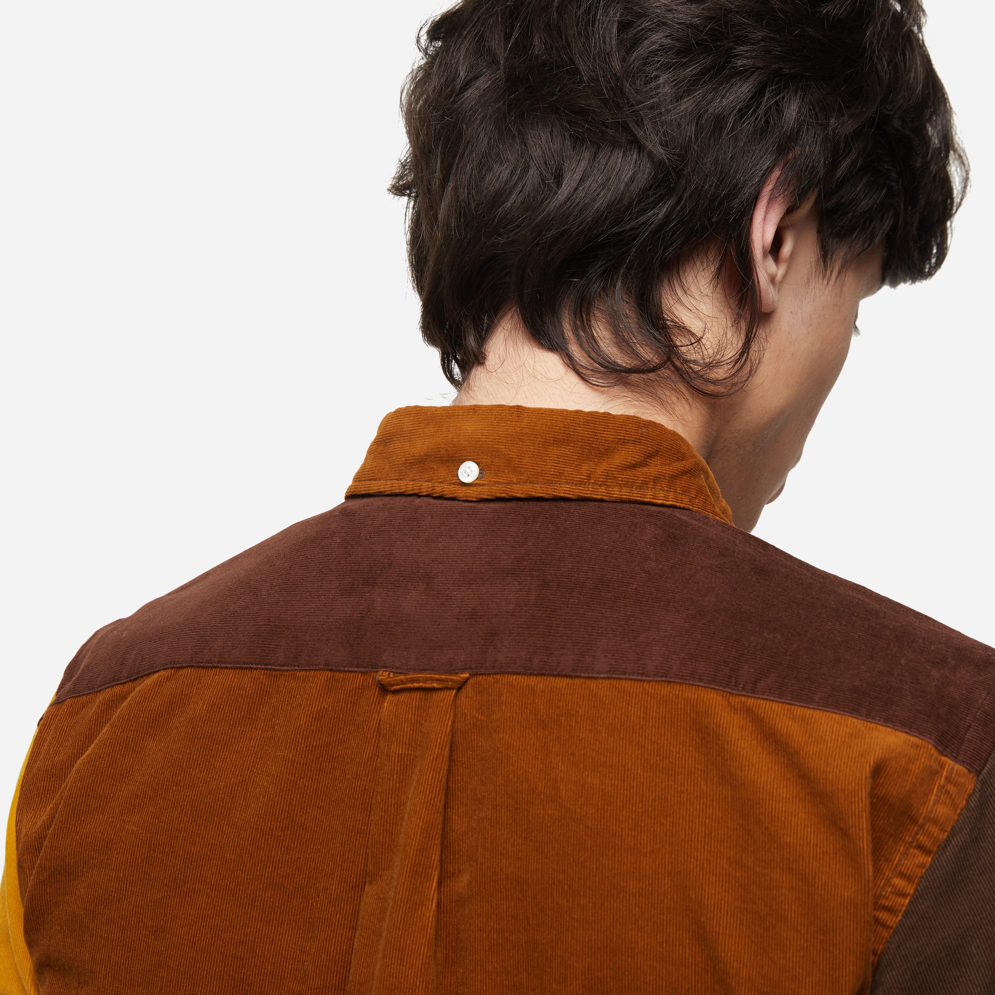 Beams Plus Cord Panel Button Down Shirt