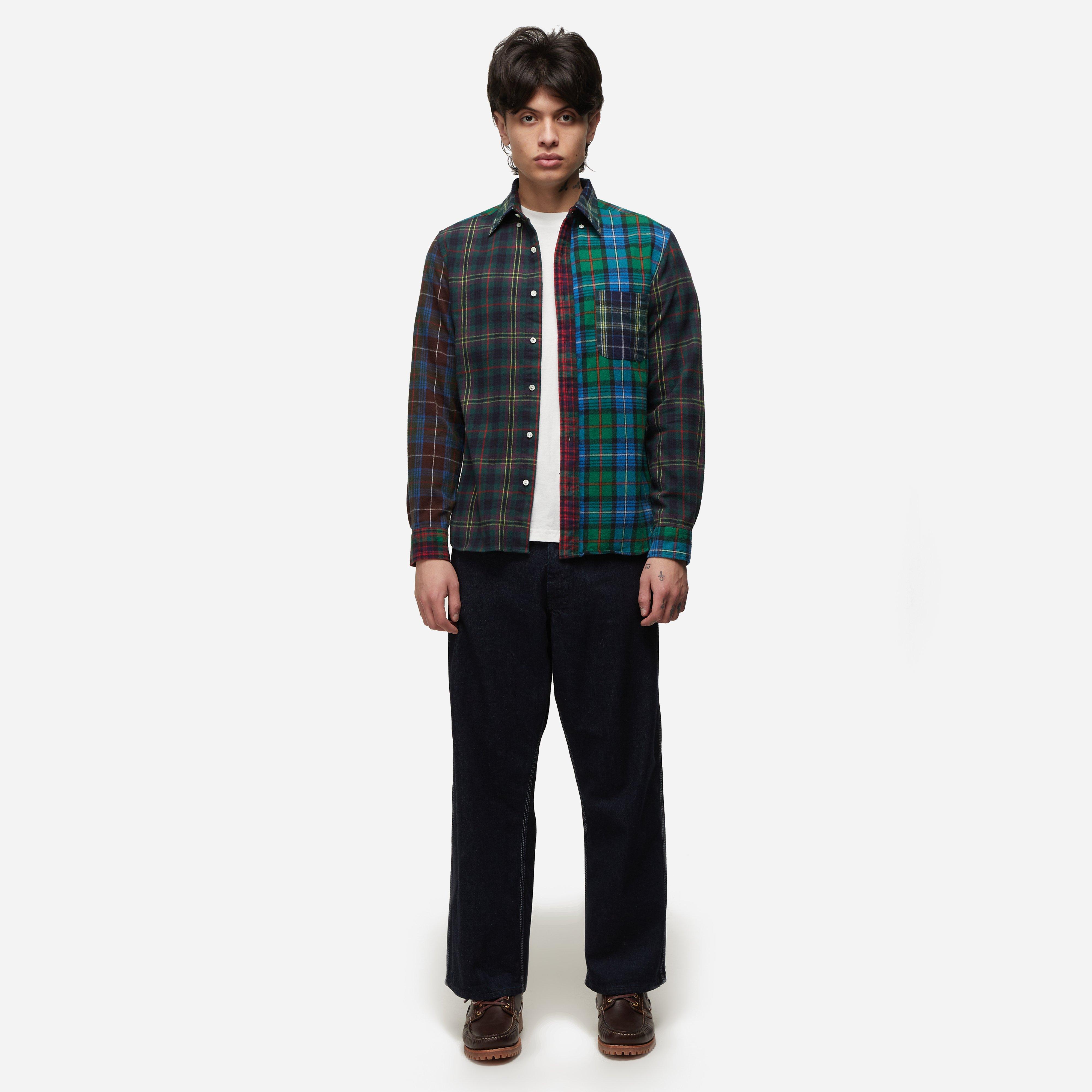 Beams Plus Check Panel Button-Down Shirt