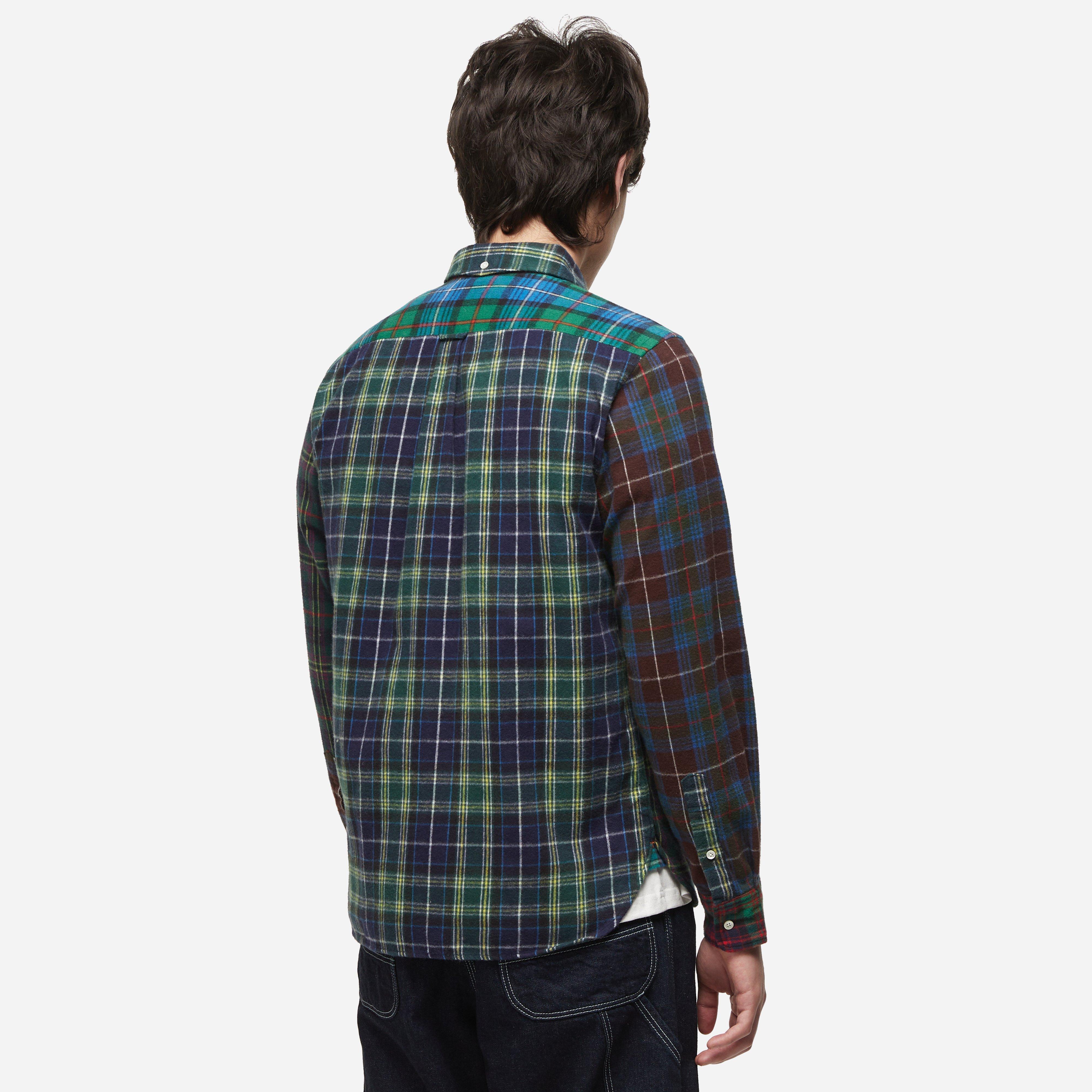 Beams Plus Check Panel Button-Down Shirt