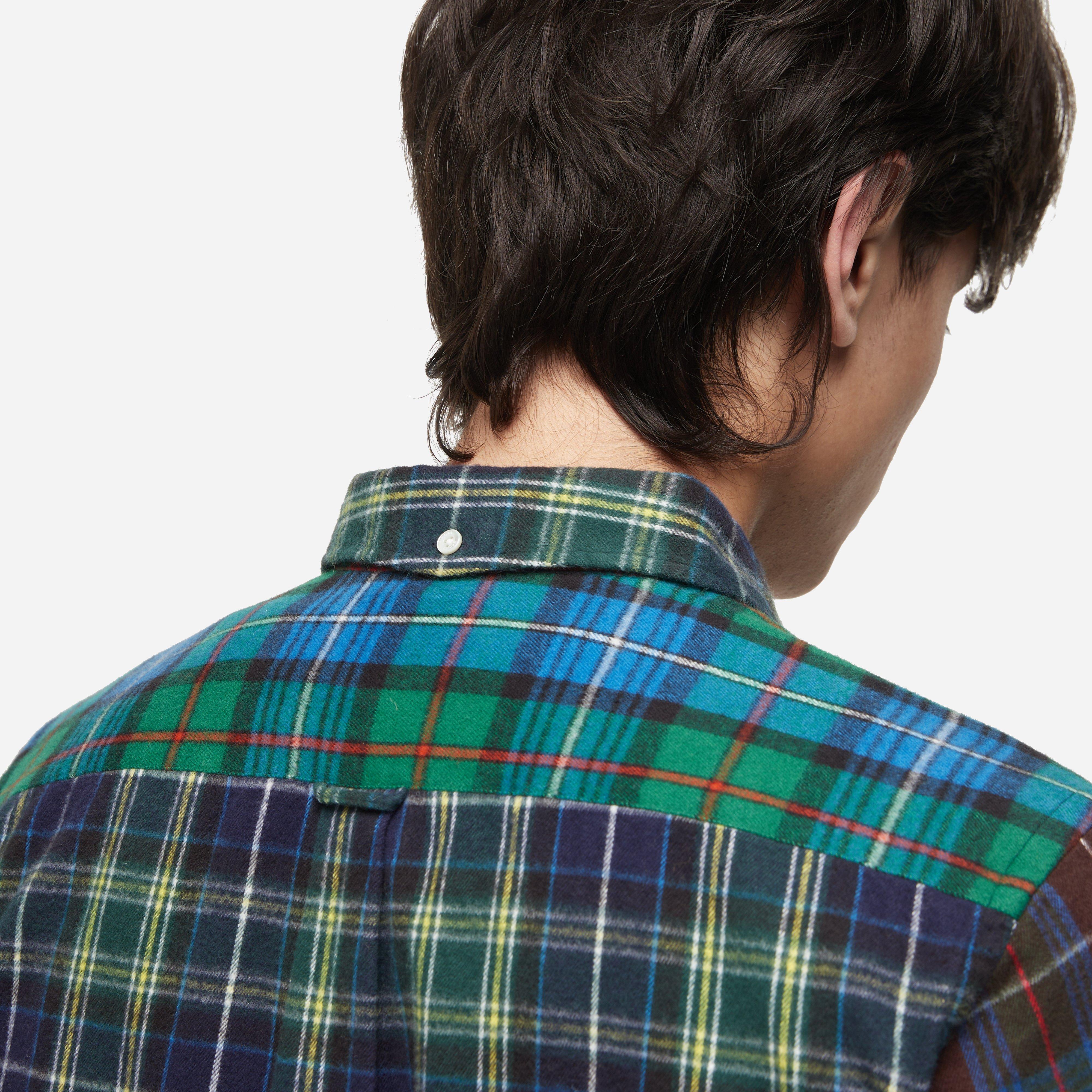 Beams Plus Check Panel Button-Down Shirt