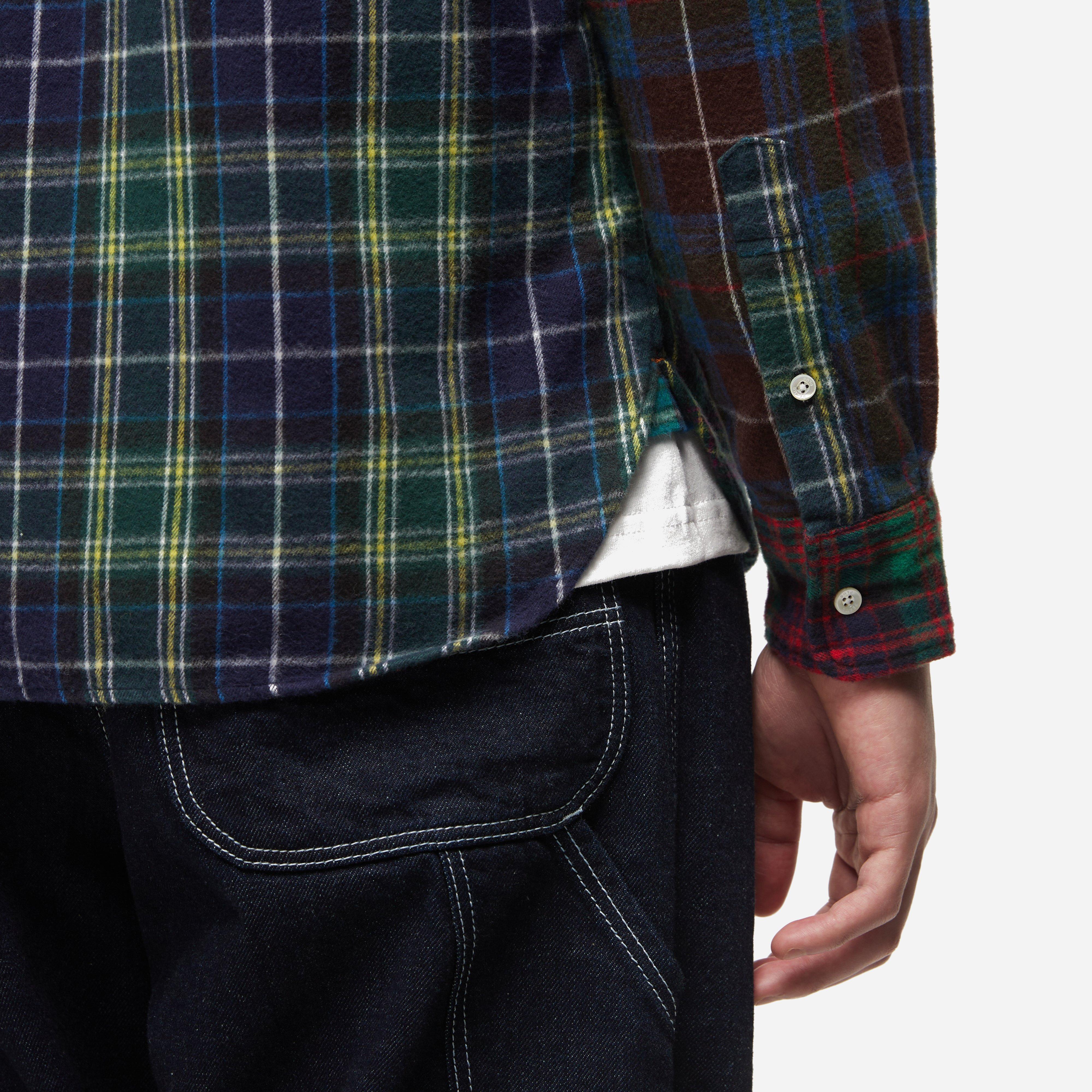 Beams Plus Check Panel Button-Down Shirt