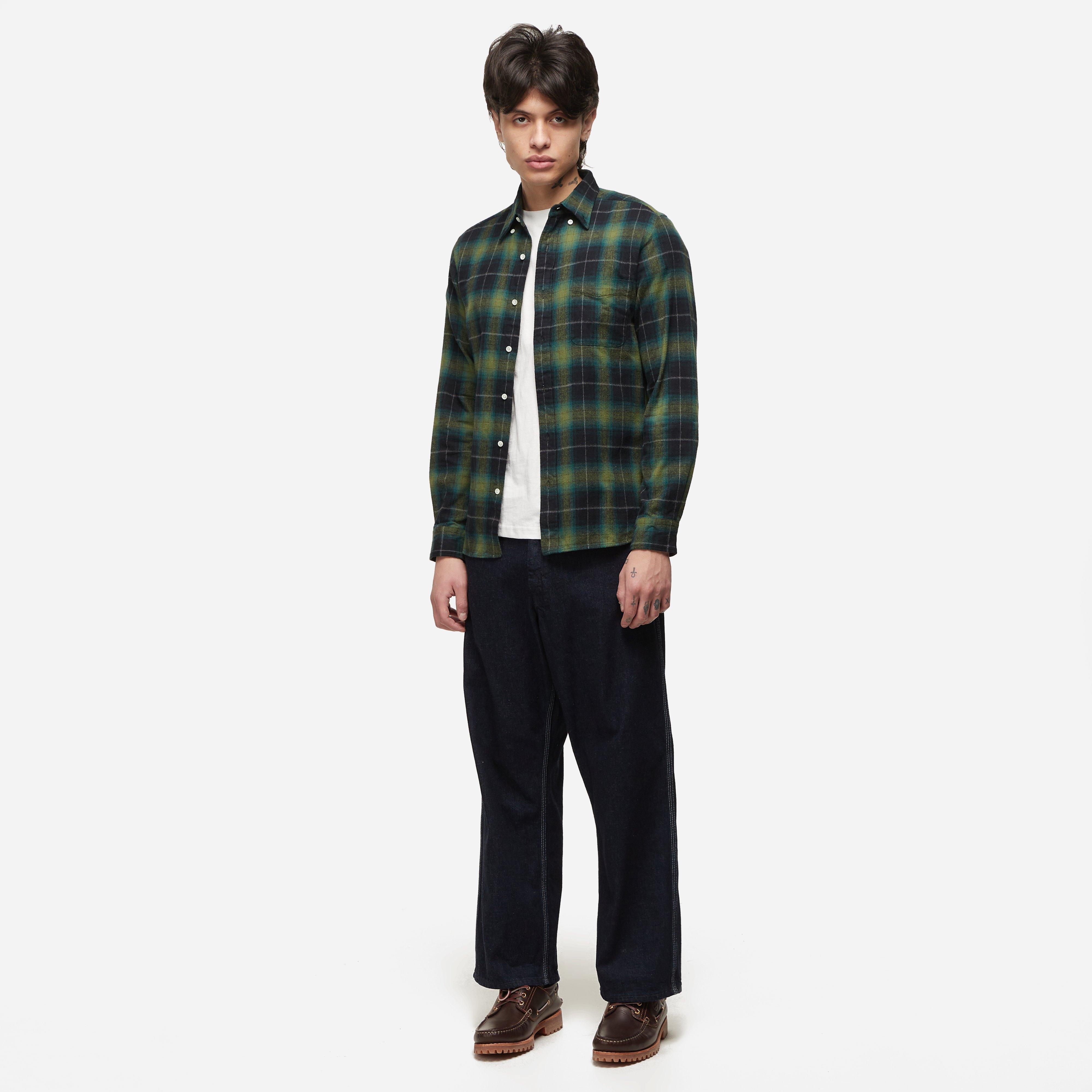 Beams Plus Shaggy Tartan Check Button Down Shirt