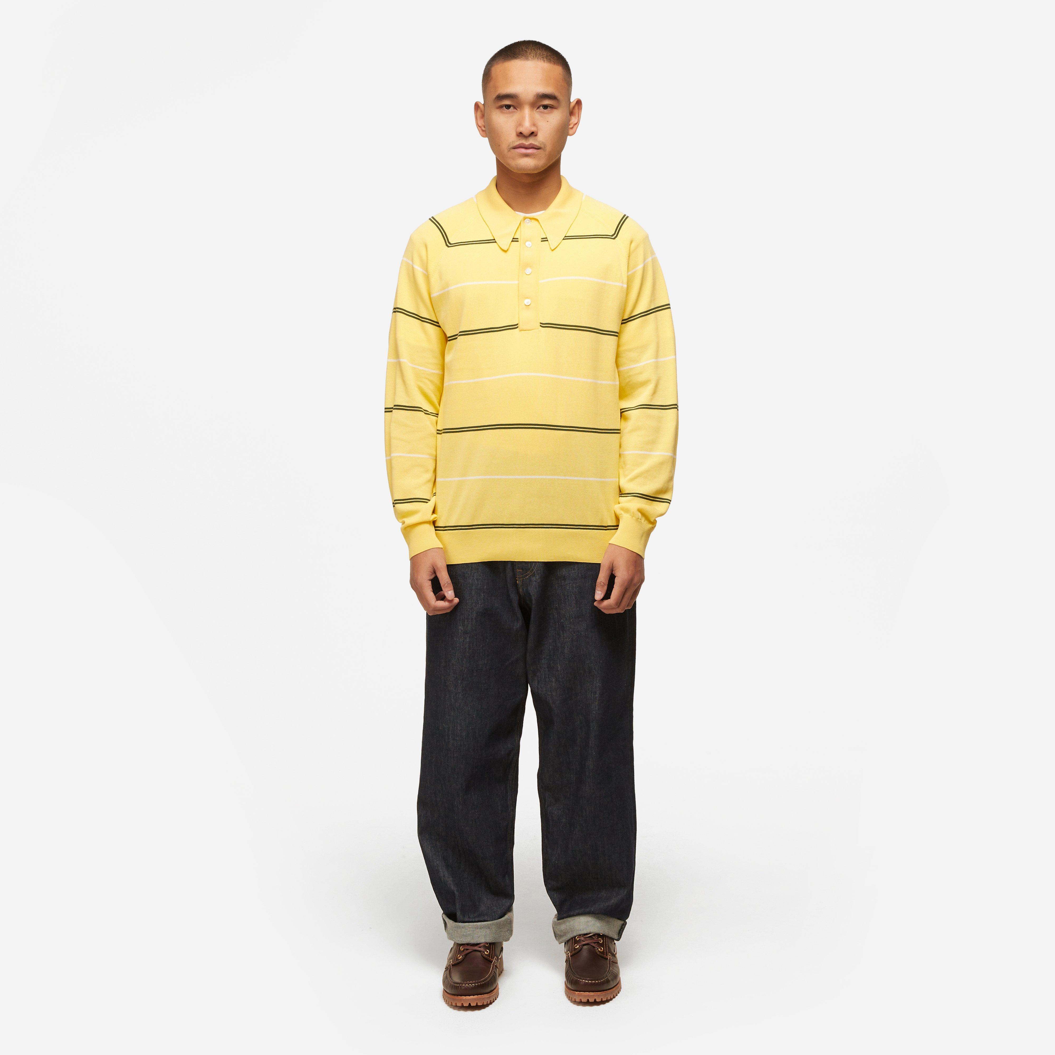 Beams Plus 14-Gauge Raglan Sleeve Polo Shirt