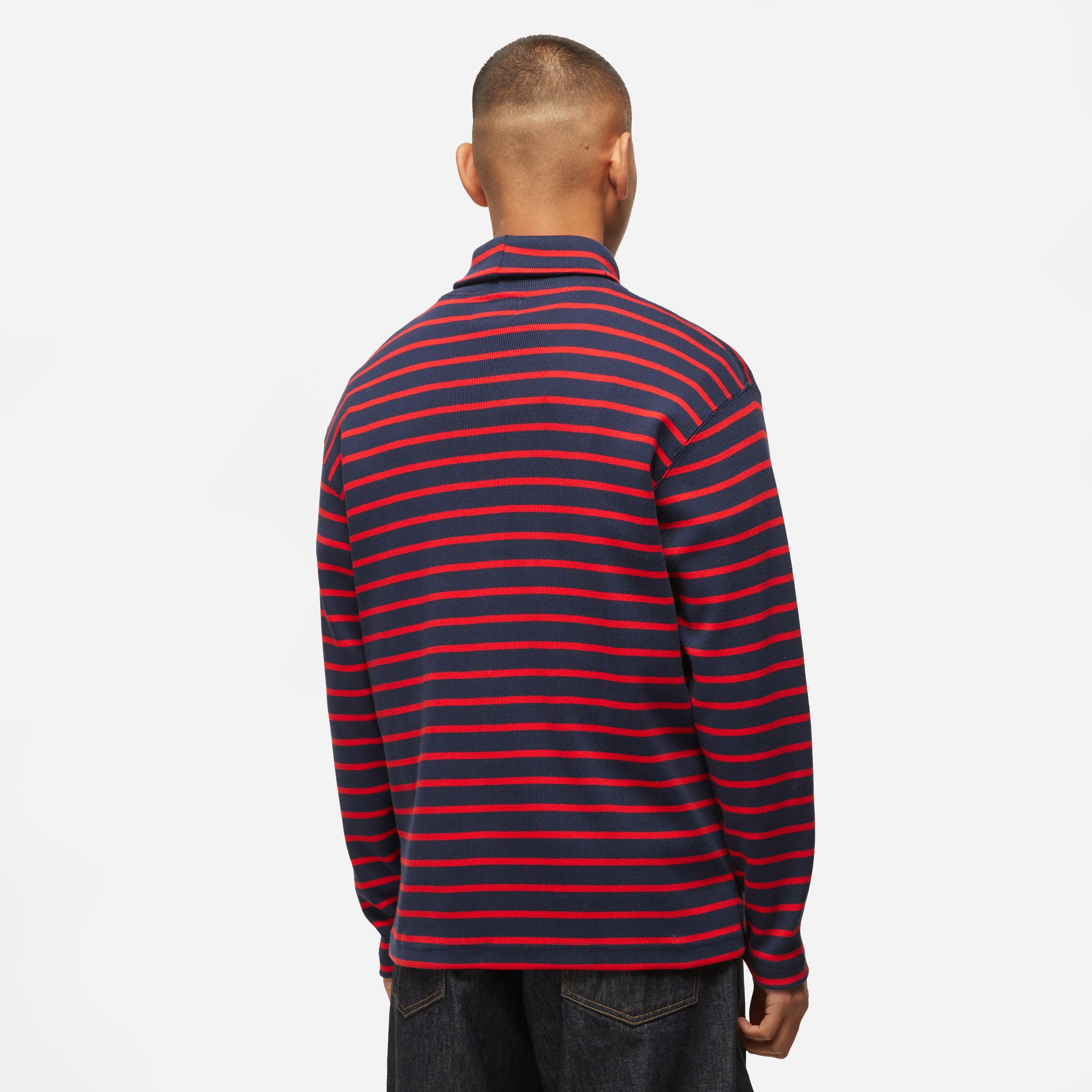 Beams Plus Stripe High Neck Long Sleeve T-Shirt