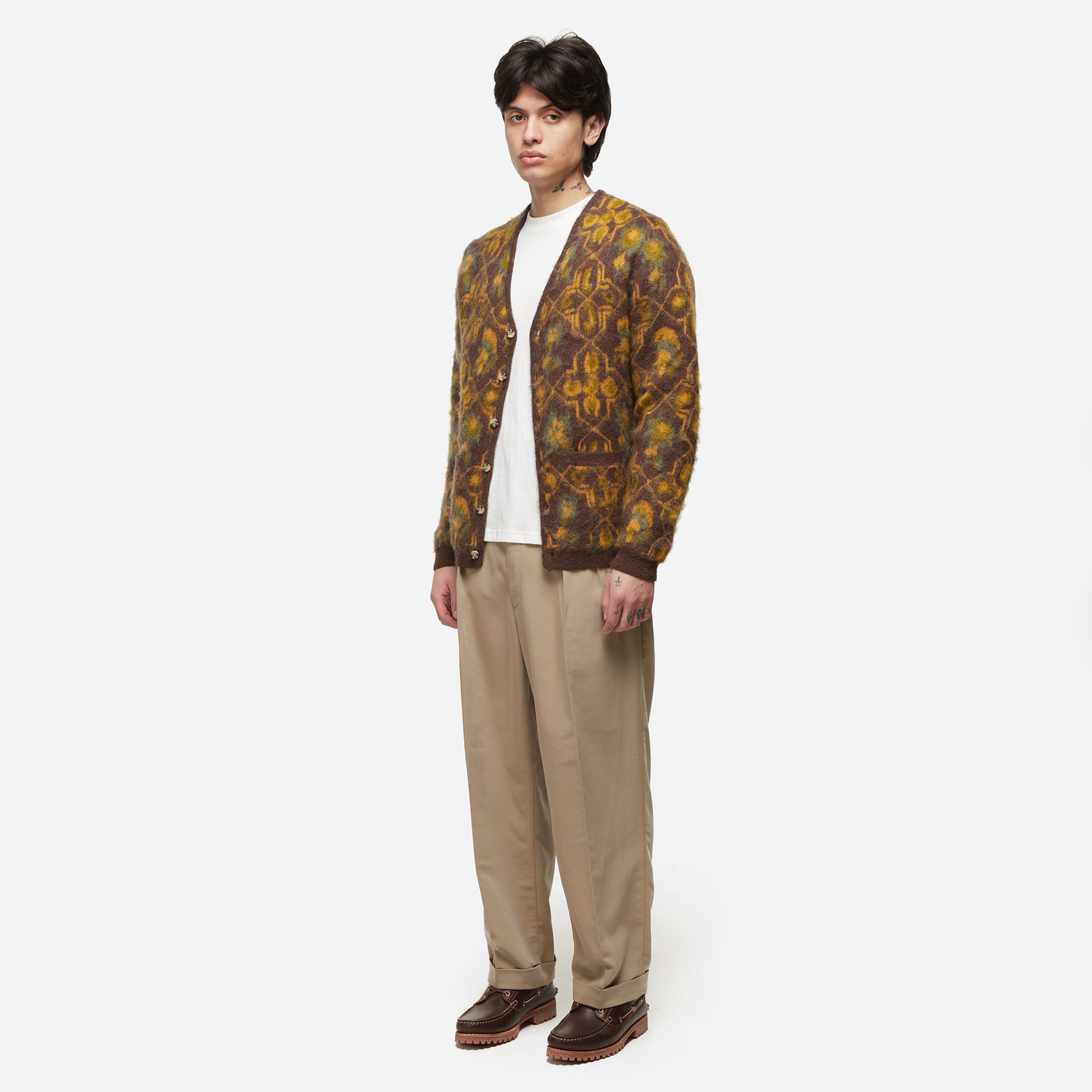 Beams Plus Botanical Jacquard Cardigan