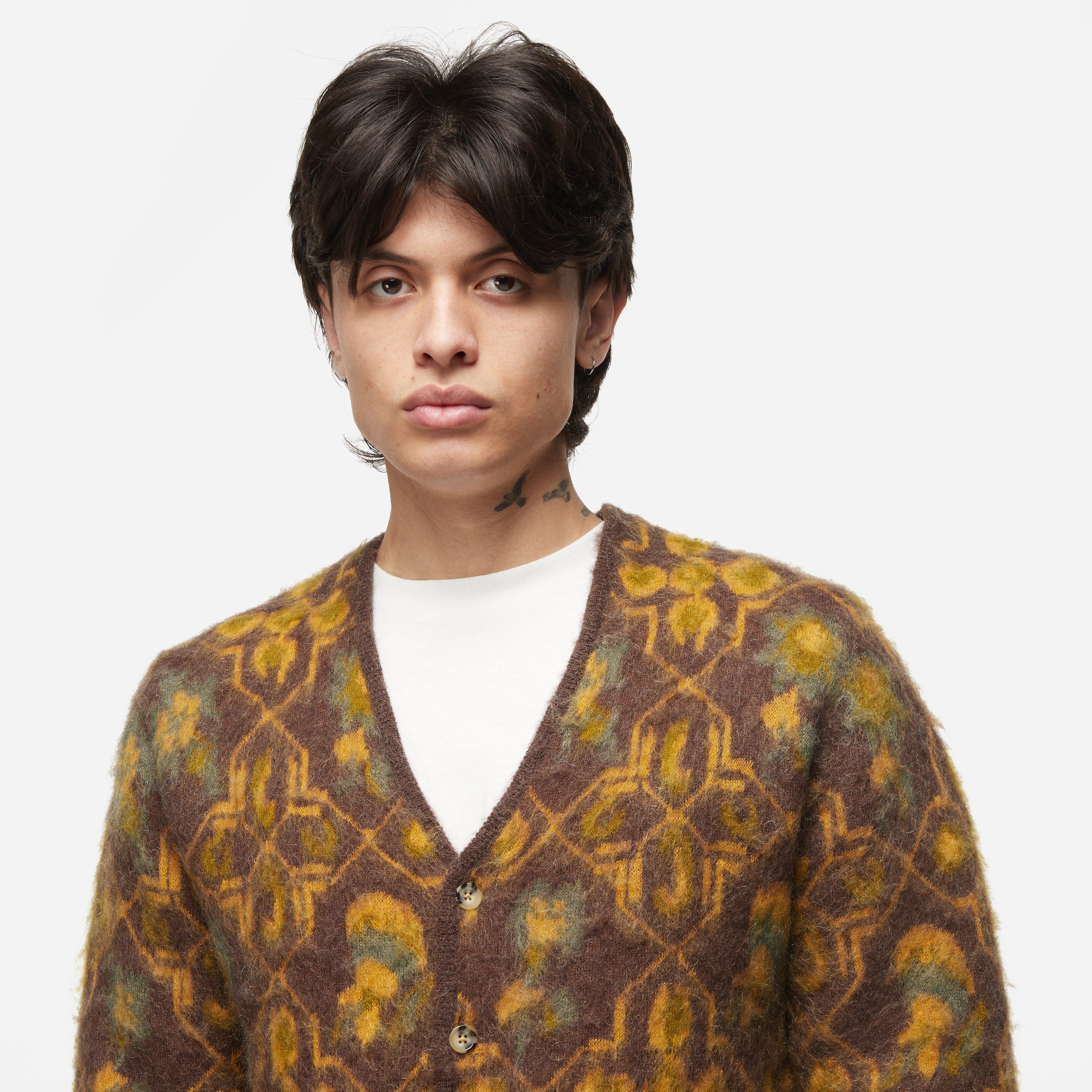 Beams Plus Botanical Jacquard Cardigan