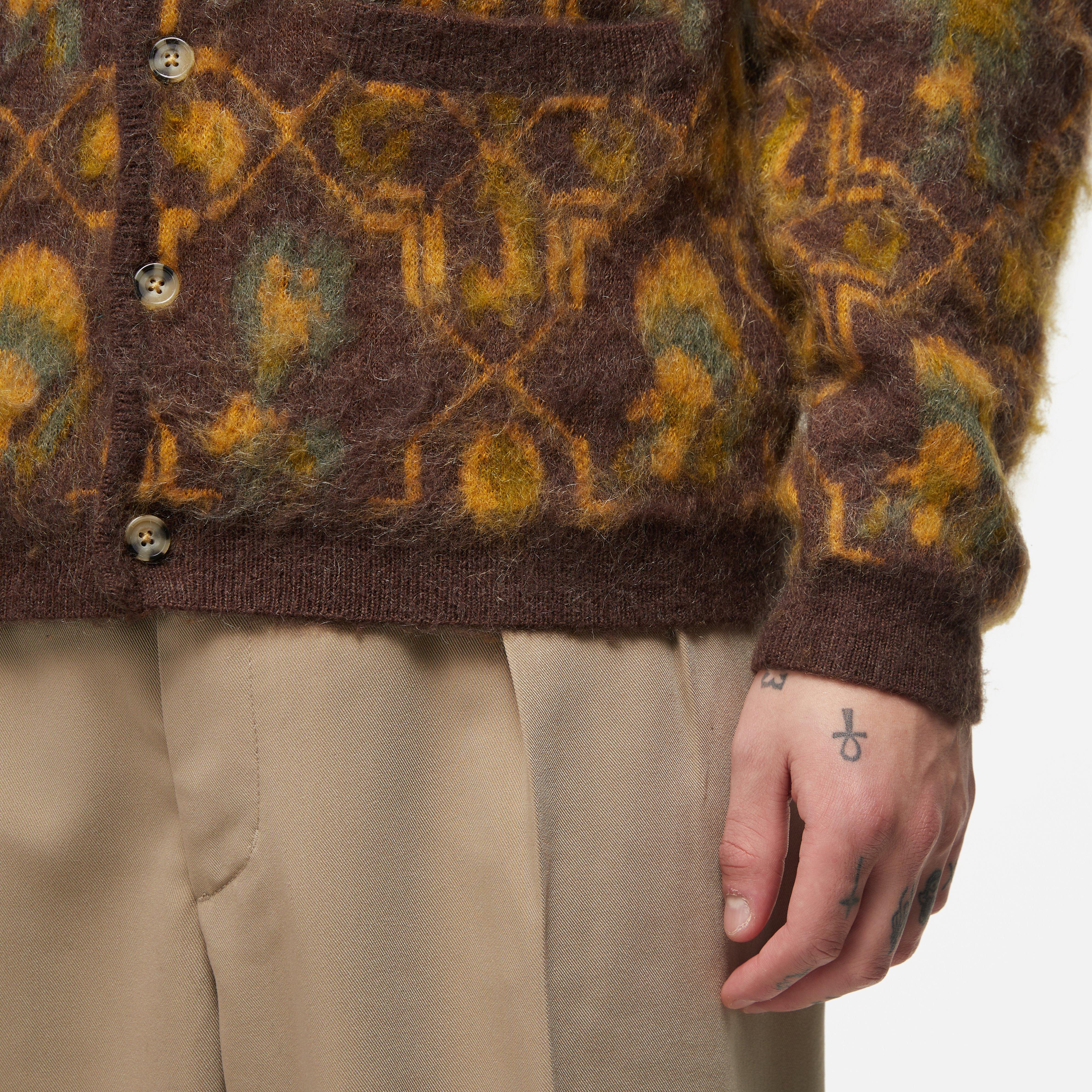 Beams Plus Botanical Jacquard Cardigan