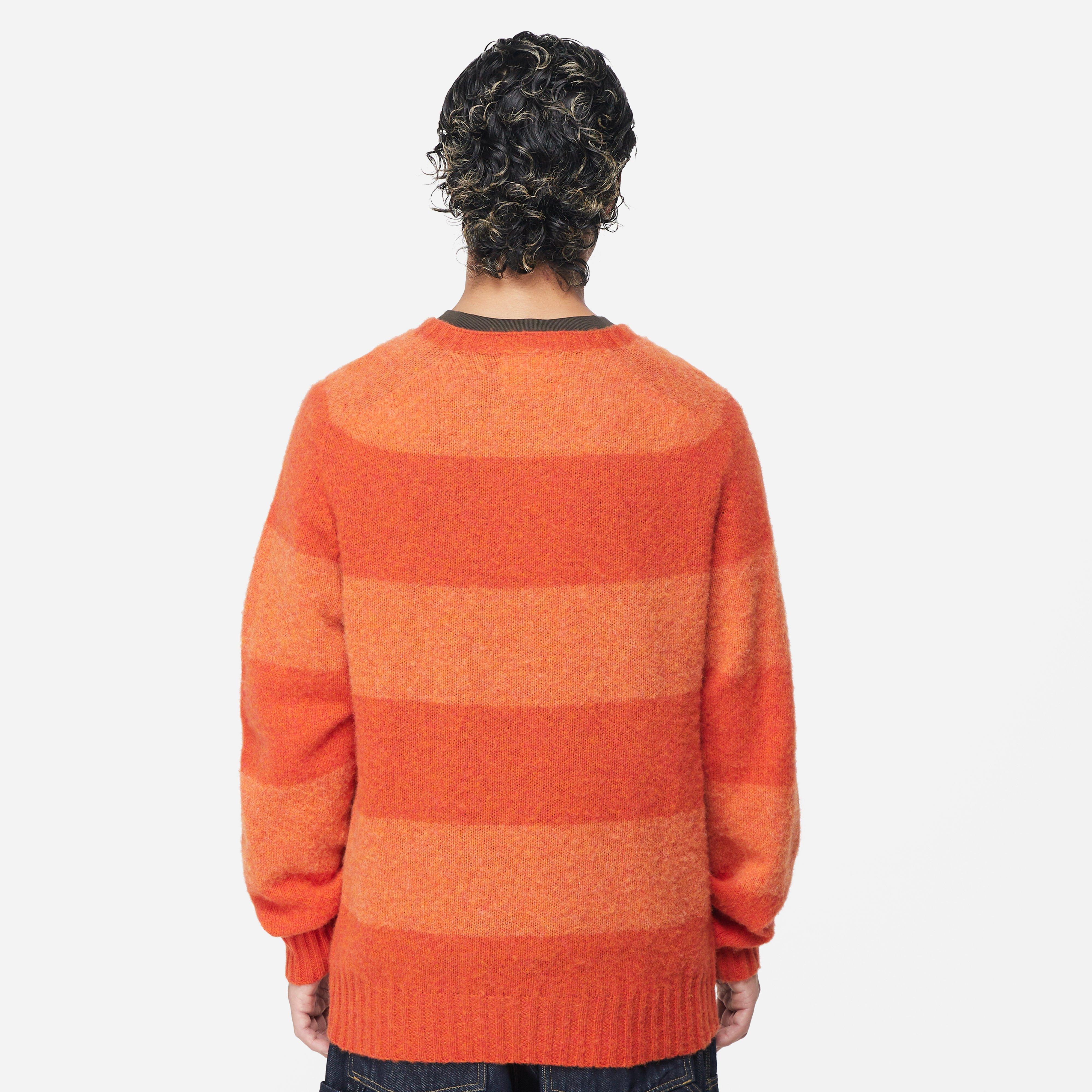YMC Suedehead Striped Knitted Sweatshirt