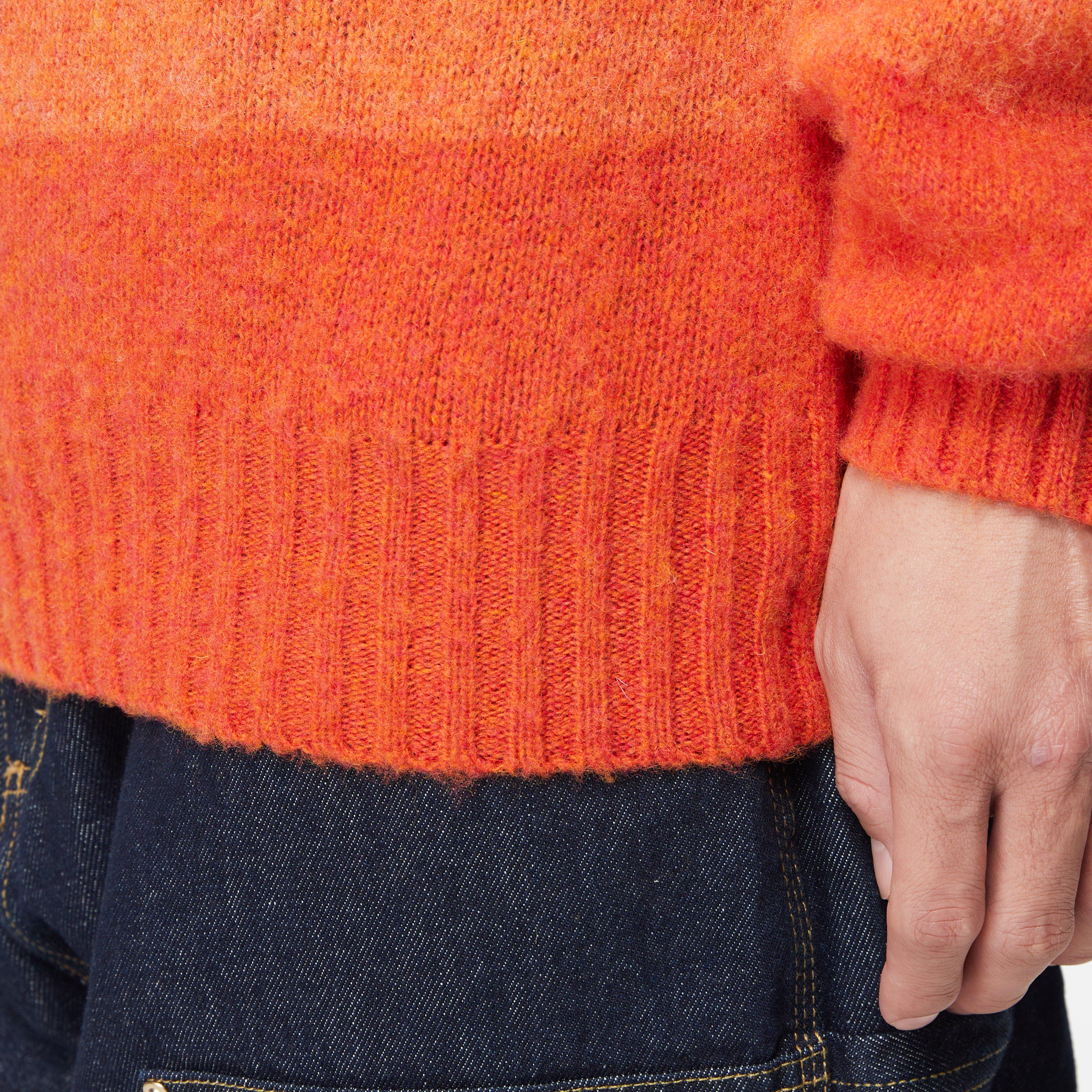 YMC Suedehead Striped Knitted Sweatshirt