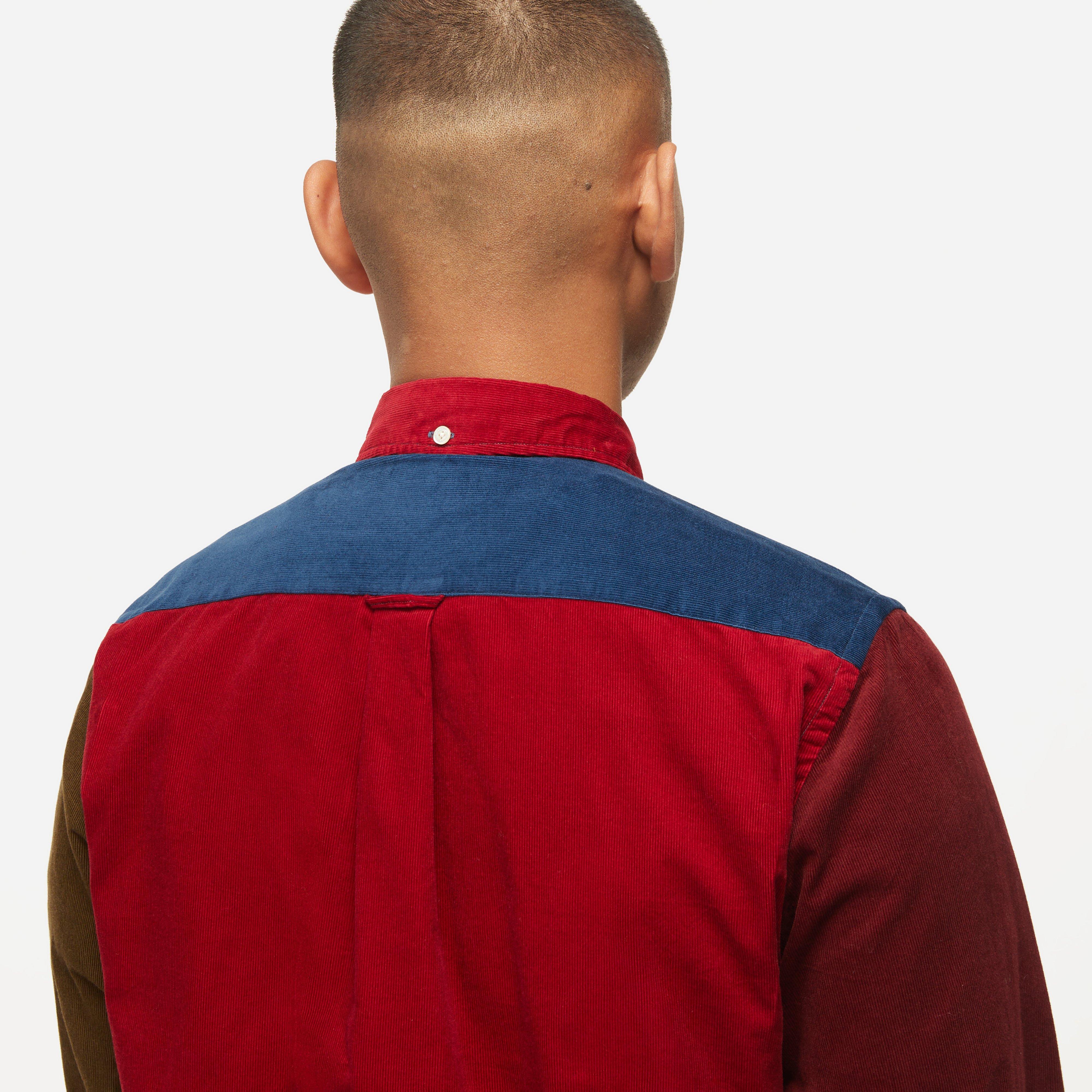 Beams Plus Cord Panel Button Down Shirt