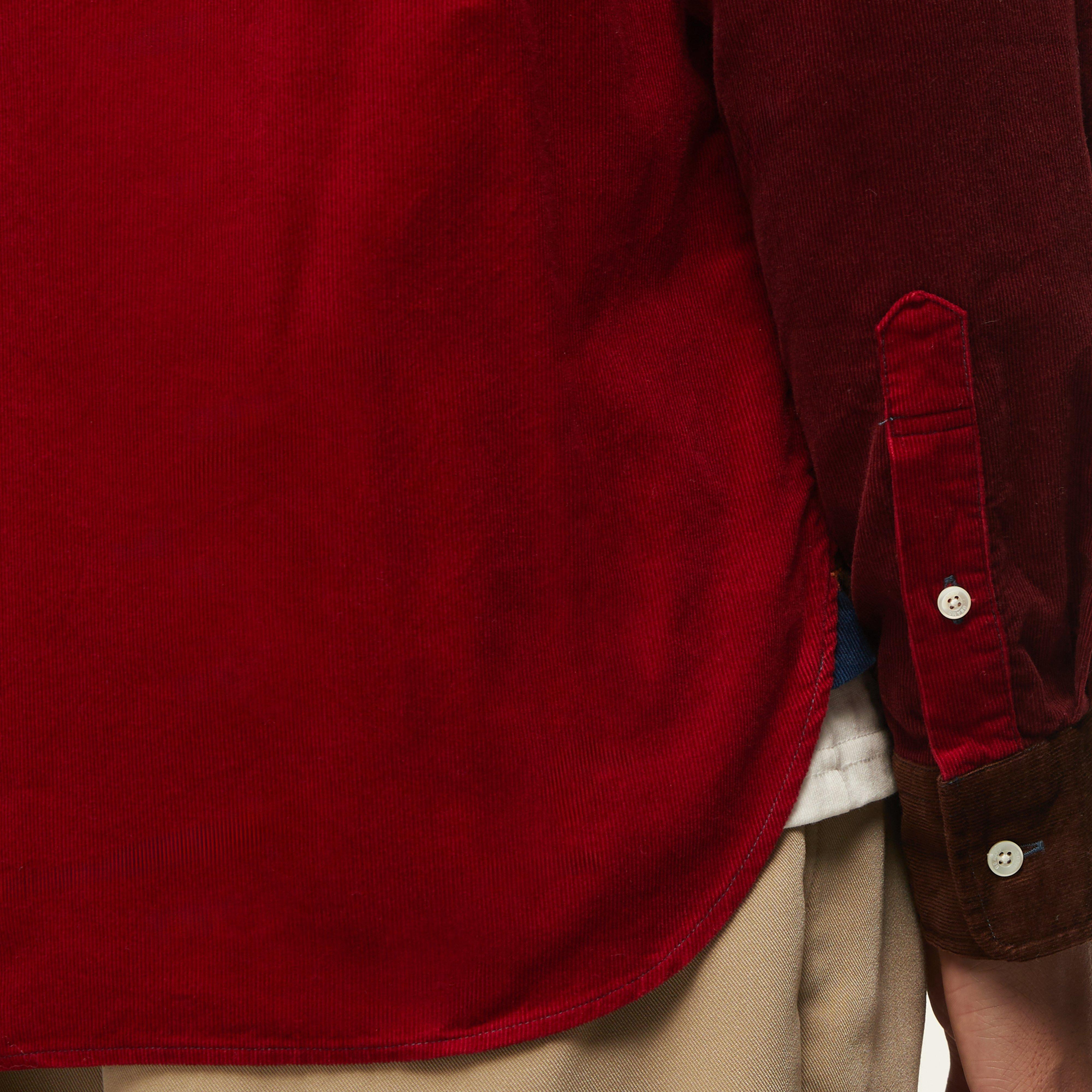 Beams Plus Cord Panel Button Down Shirt