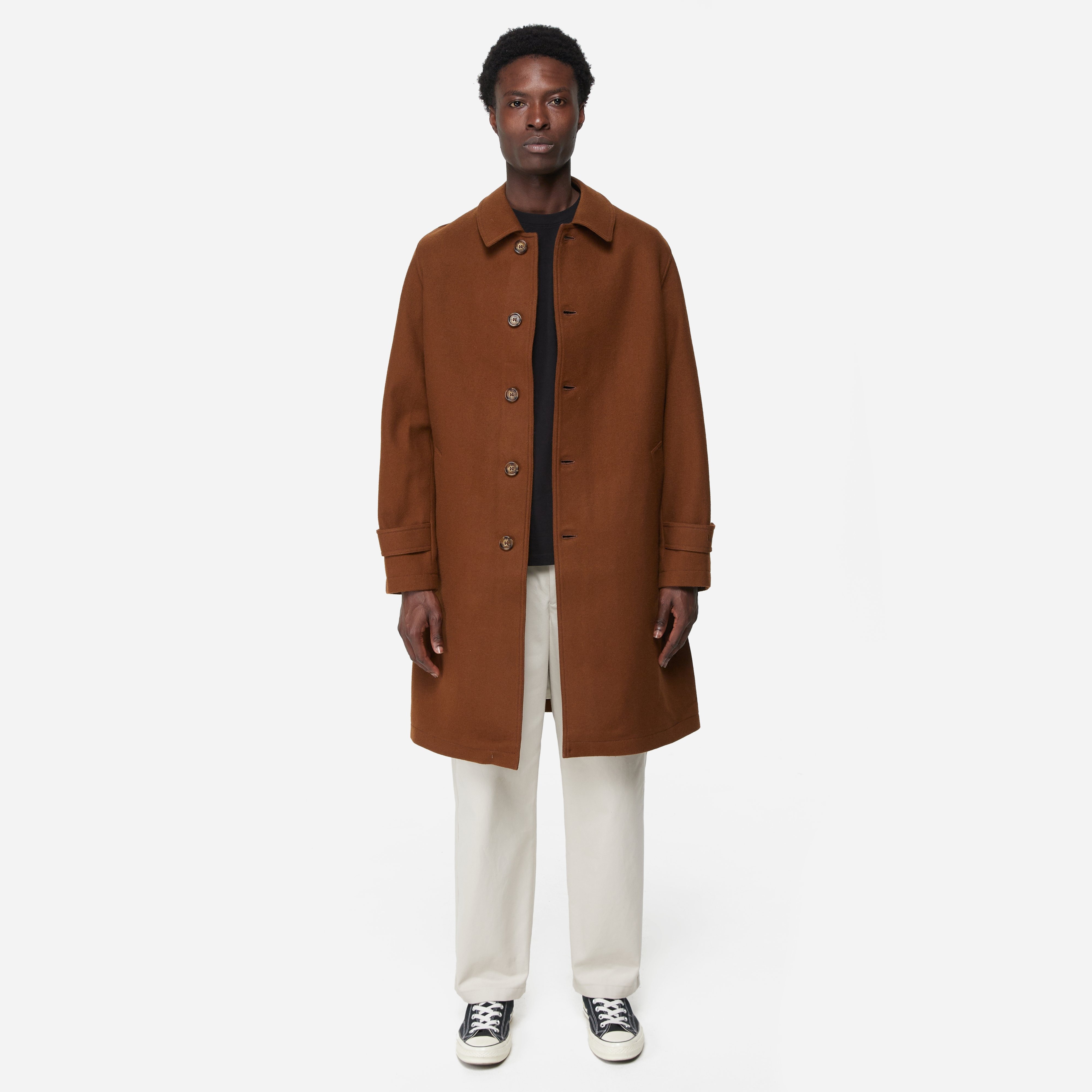 Brown Foret Shelter Wool Long Coat | HIP
