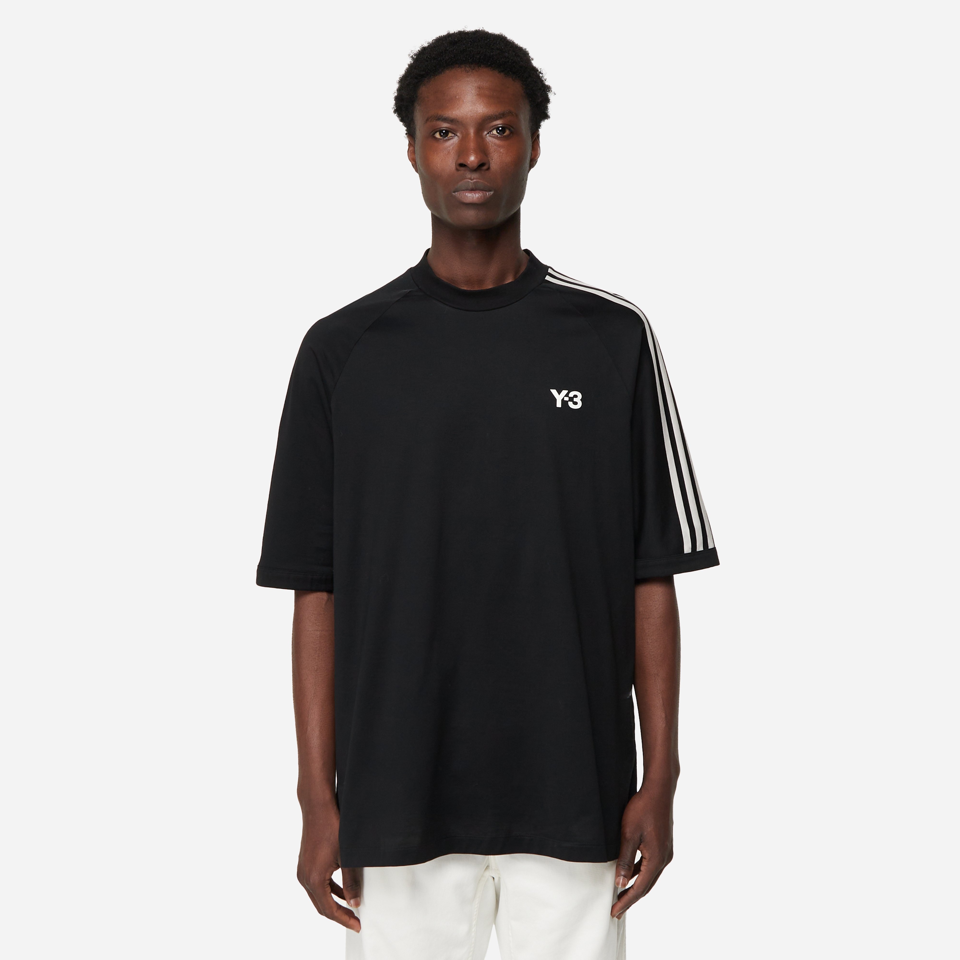 Black adidas Originals Y-3 3-Stripes T-Shirt | HIP