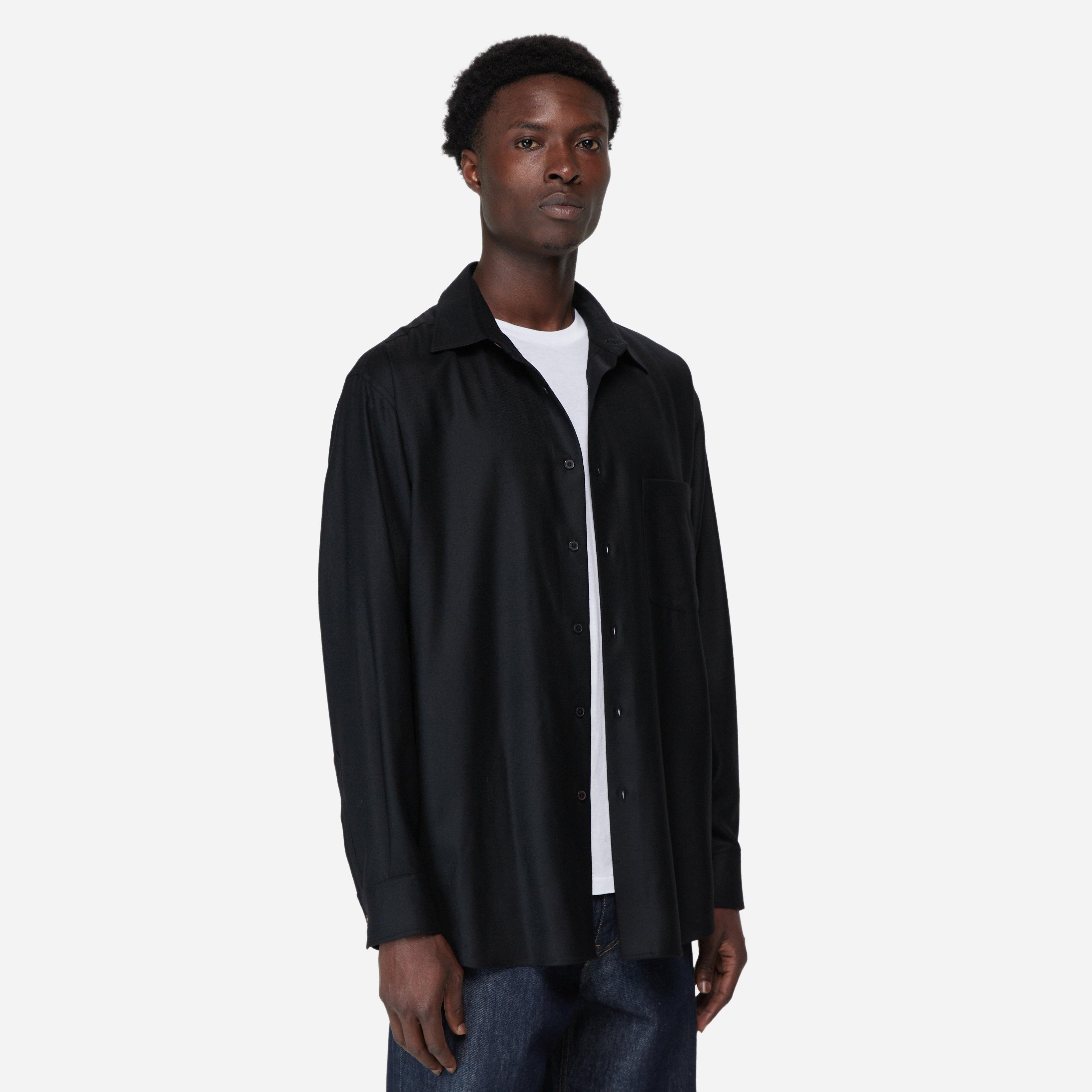 Black Auralee Super Light Wool Shirt | HIP