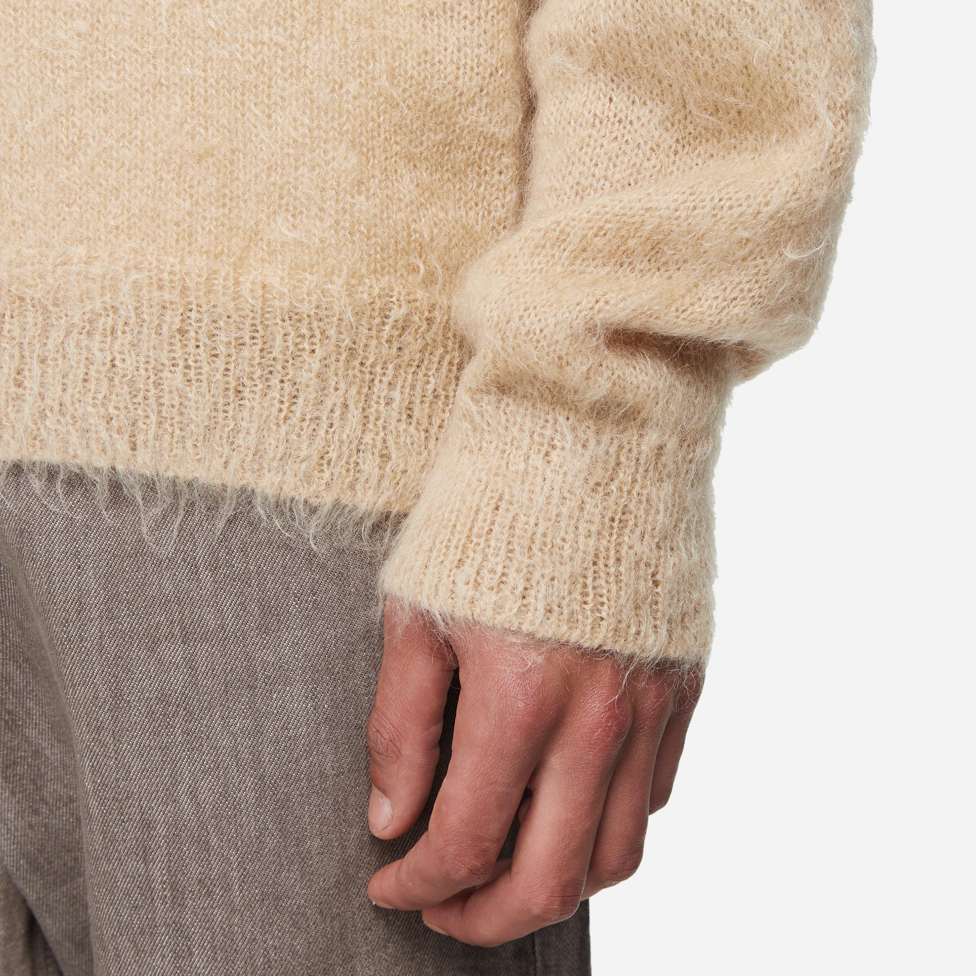 Auralee Superkid Mohair Knit Polo Shirt