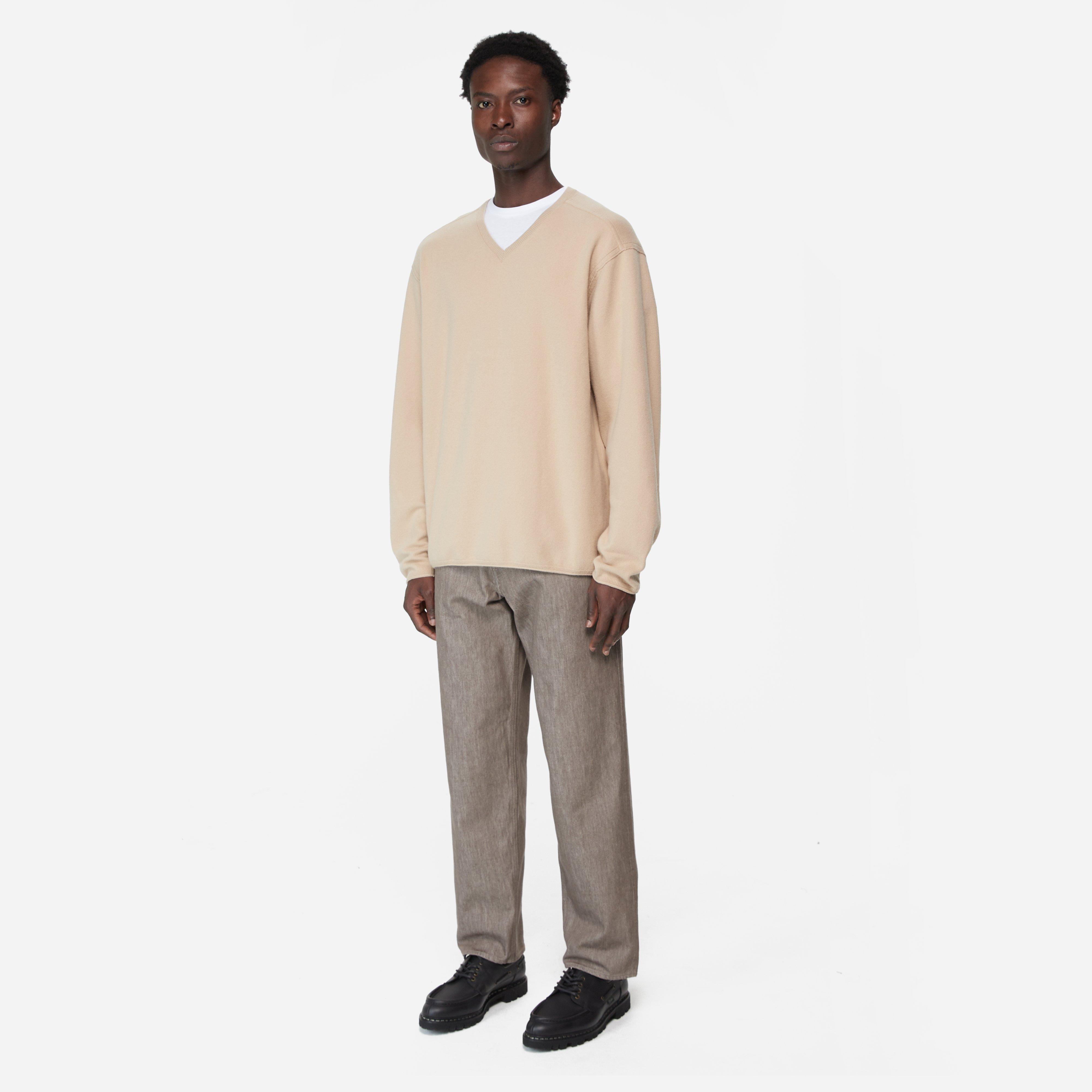 Auralee Felt Wool V-Neck Knit